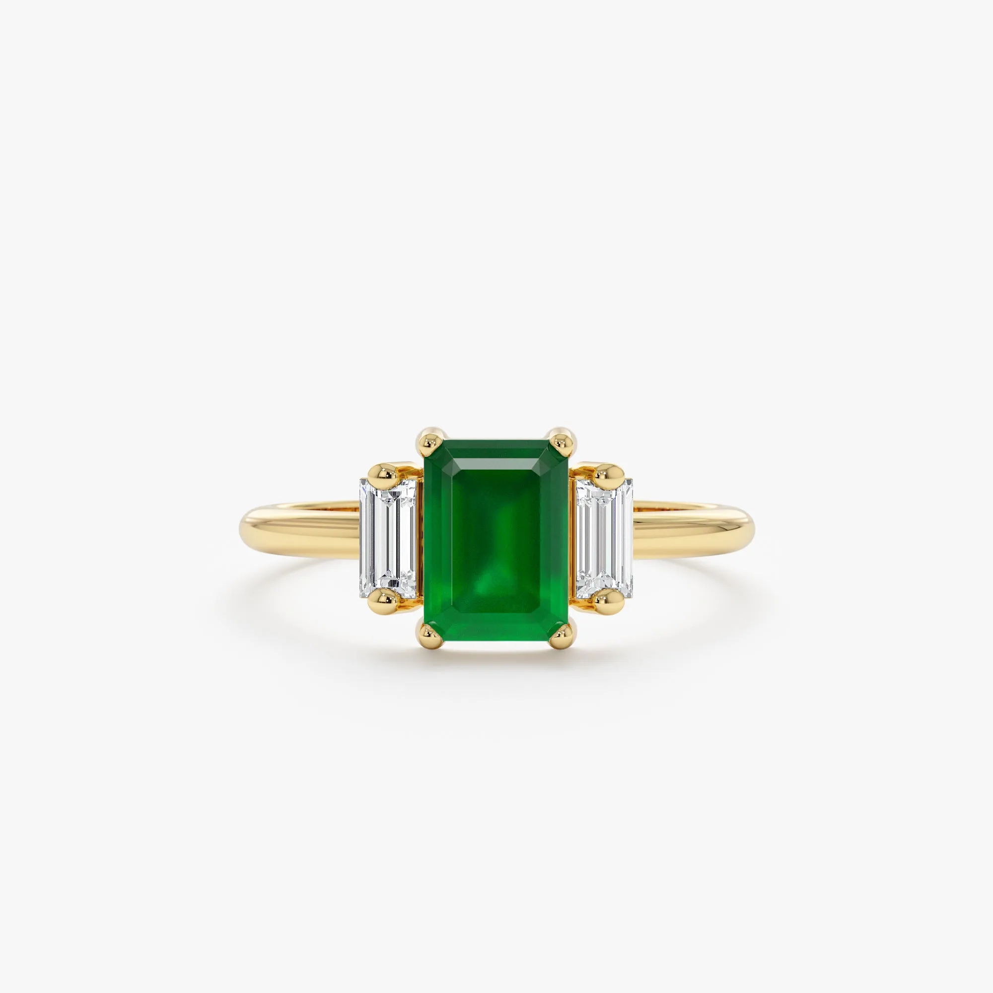 Emerald and Diamond Engagement Ring, Lauryn SARAHELISE