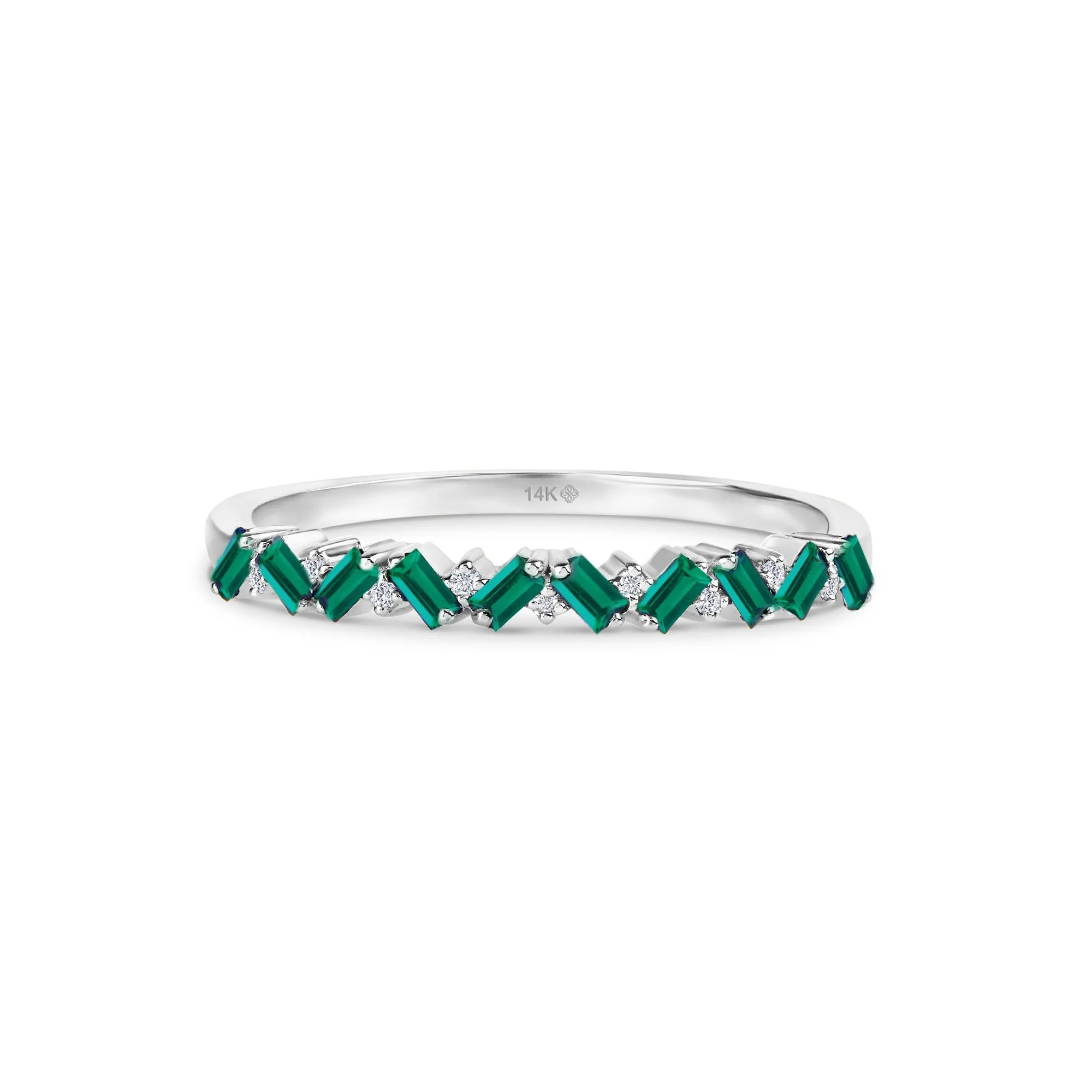 Emerald and Diamond Garland Ring, Fallon SARAHELISE