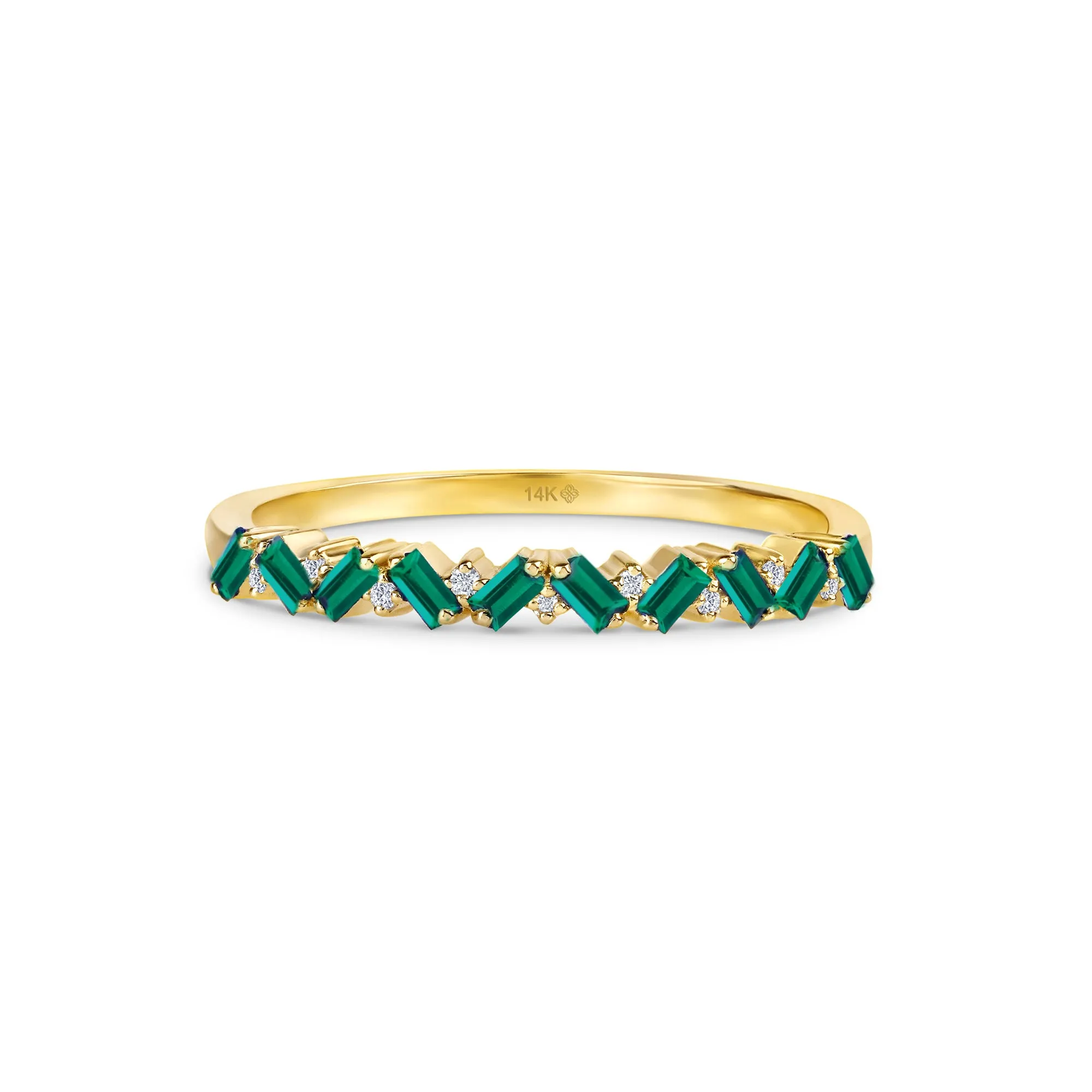 Emerald and Diamond Garland Ring, Fallon SARAHELISE