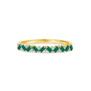 Emerald and Diamond Garland Ring, Fallon SARAHELISE