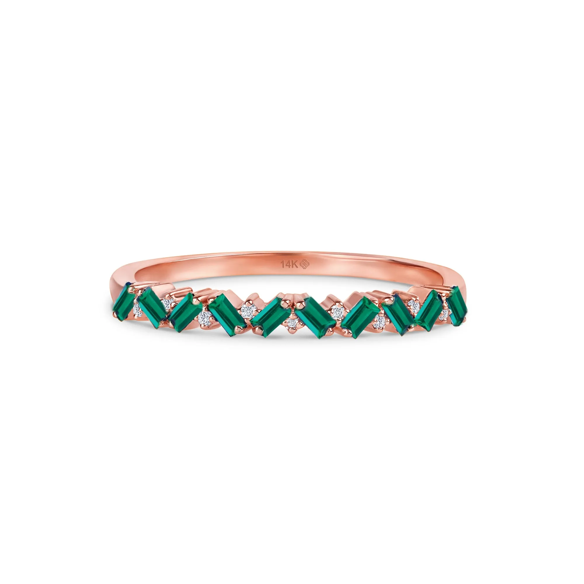 Emerald and Diamond Garland Ring, Fallon SARAHELISE