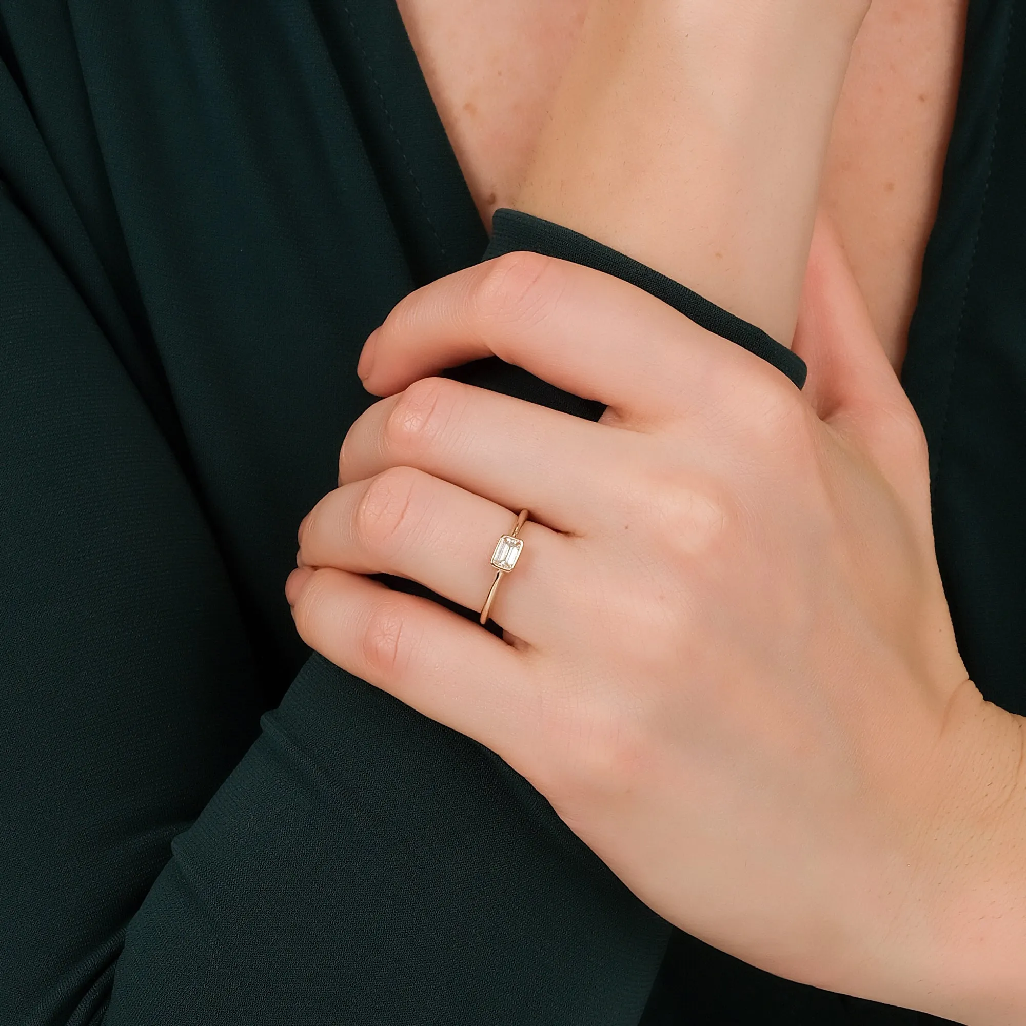 Emerald Cut Diamond Ring, Kali SARAHELISE