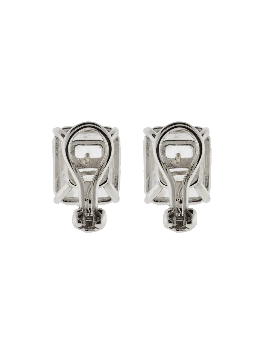 Emerald Cut Stud Earrings