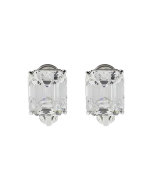 Emerald Cut Stud Earrings