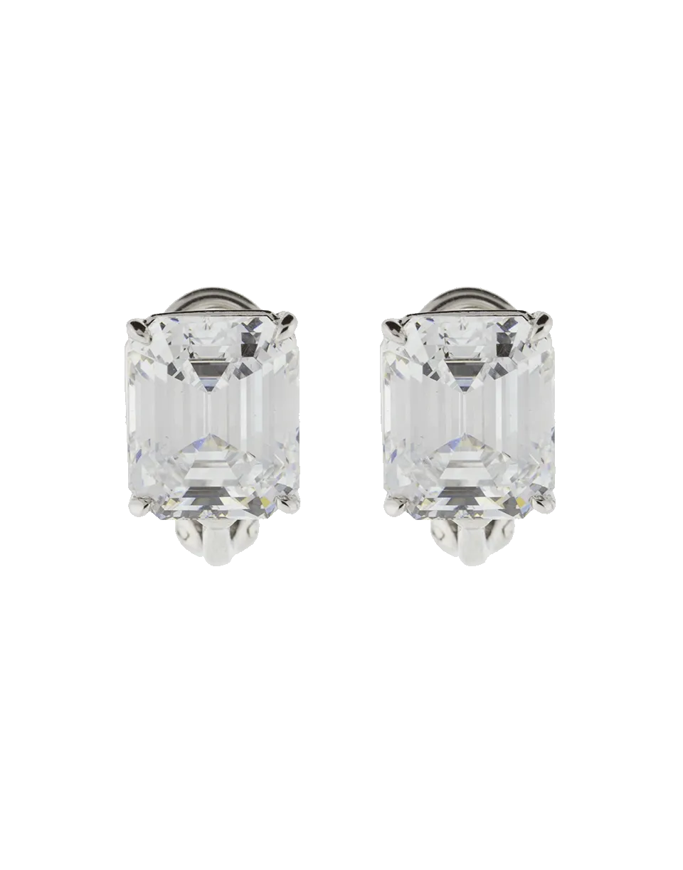 Emerald Cut Stud Earrings