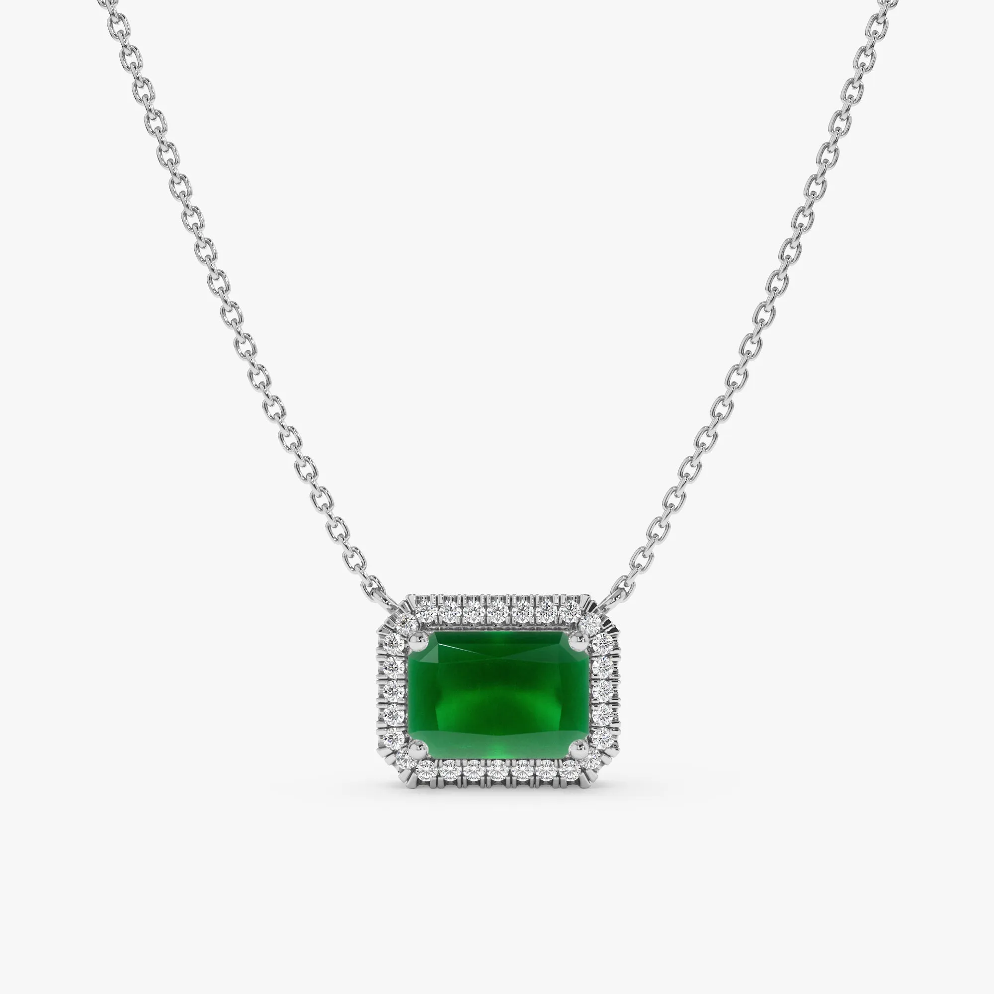 Emerald Diamond Necklace, Juliet SARAHELISE