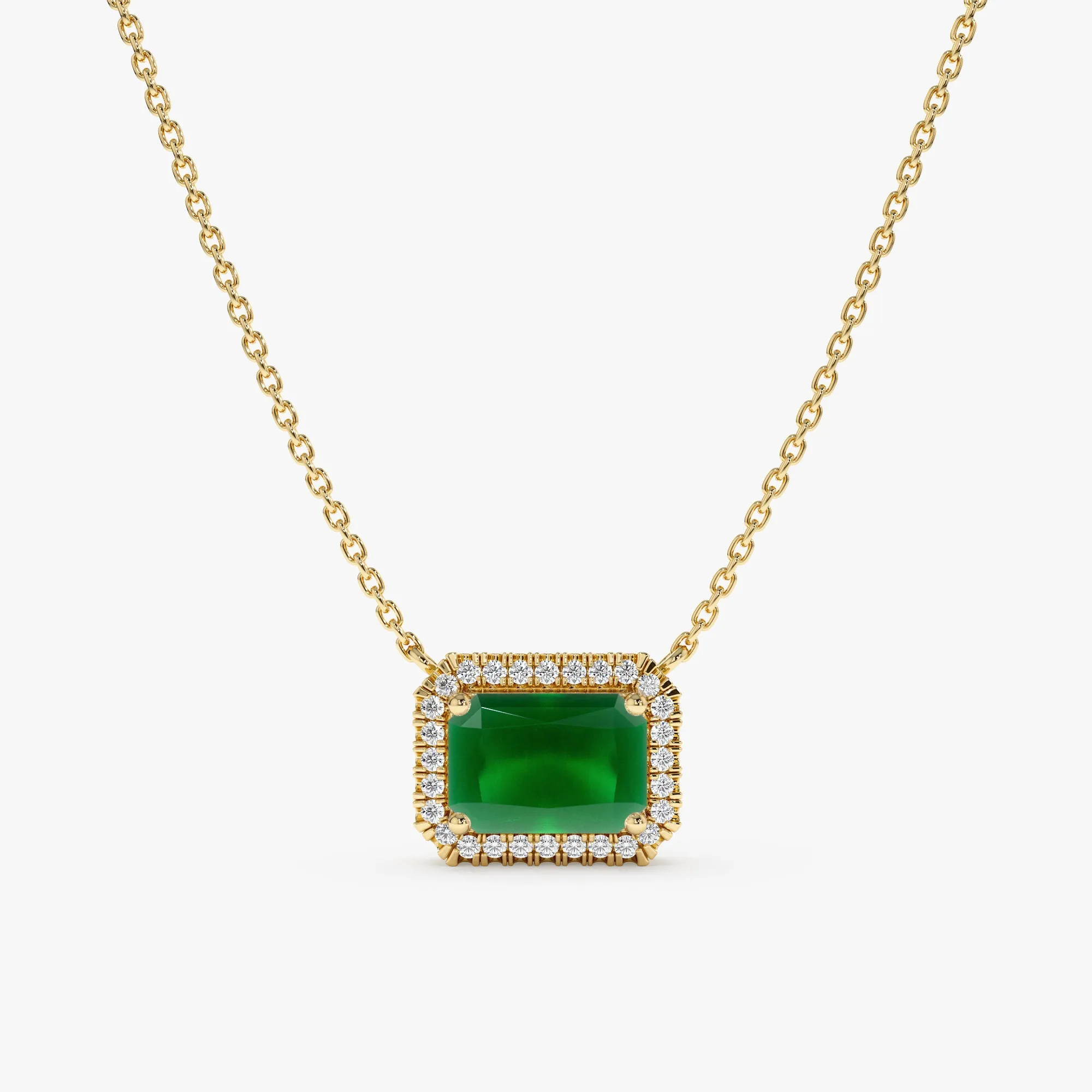 Emerald Diamond Necklace, Juliet SARAHELISE