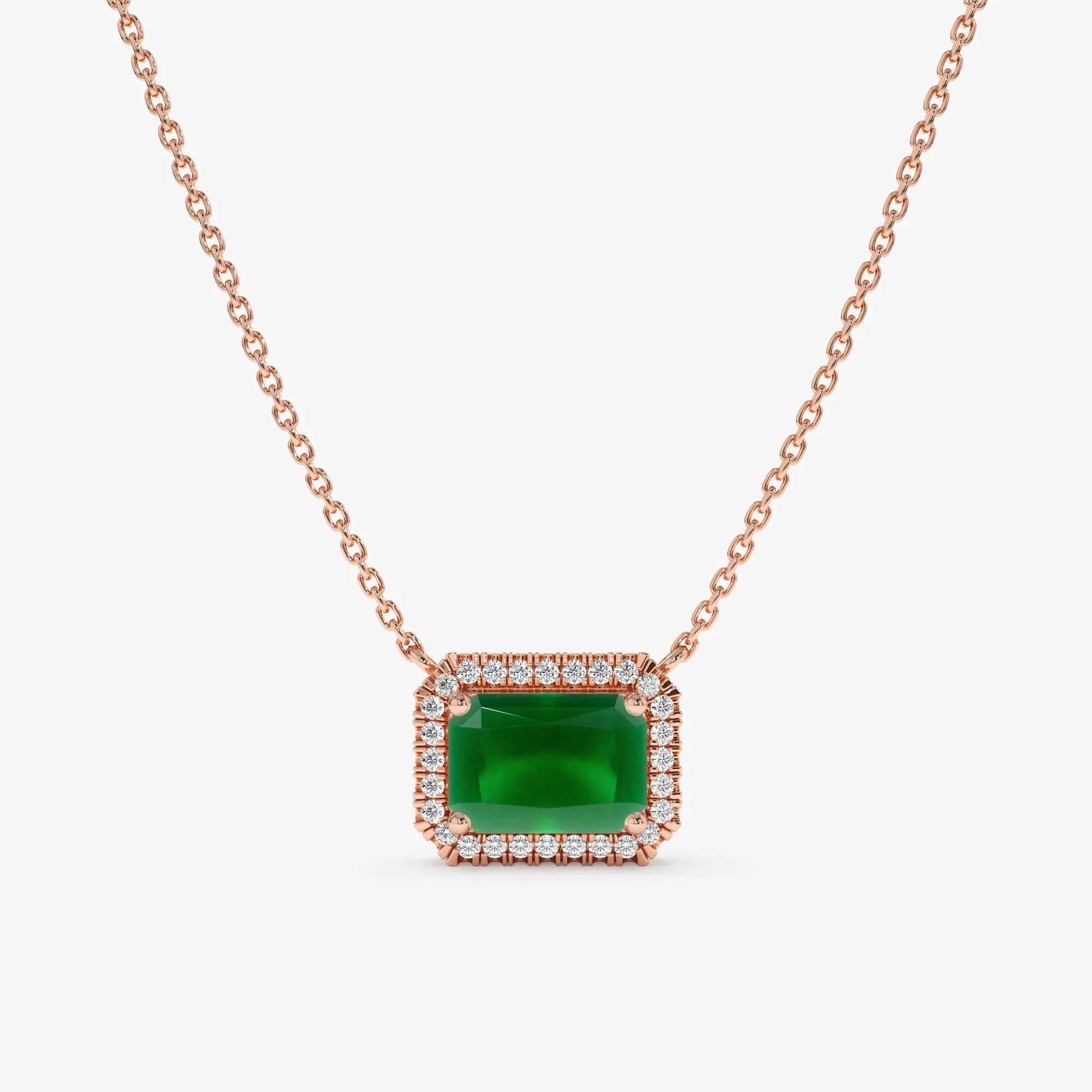 Emerald Diamond Necklace, Juliet SARAHELISE