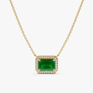 Emerald Diamond Necklace, Juliet SARAHELISE