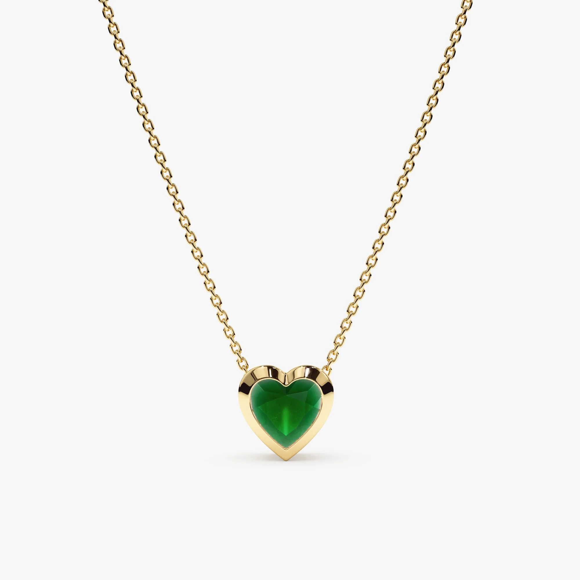 Emerald Heart Necklace, Ashly SARAHELISE