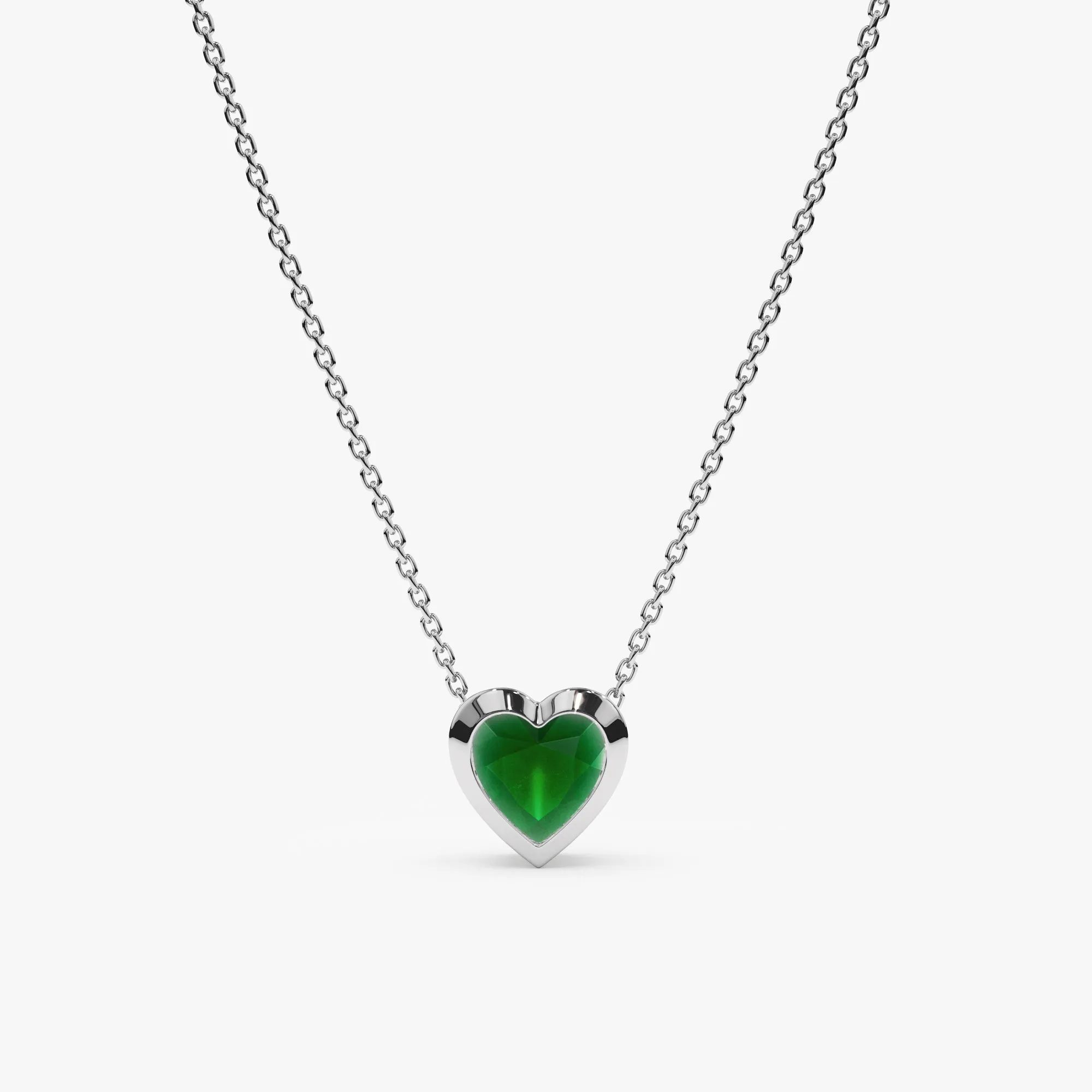 Emerald Heart Necklace, Ashly SARAHELISE