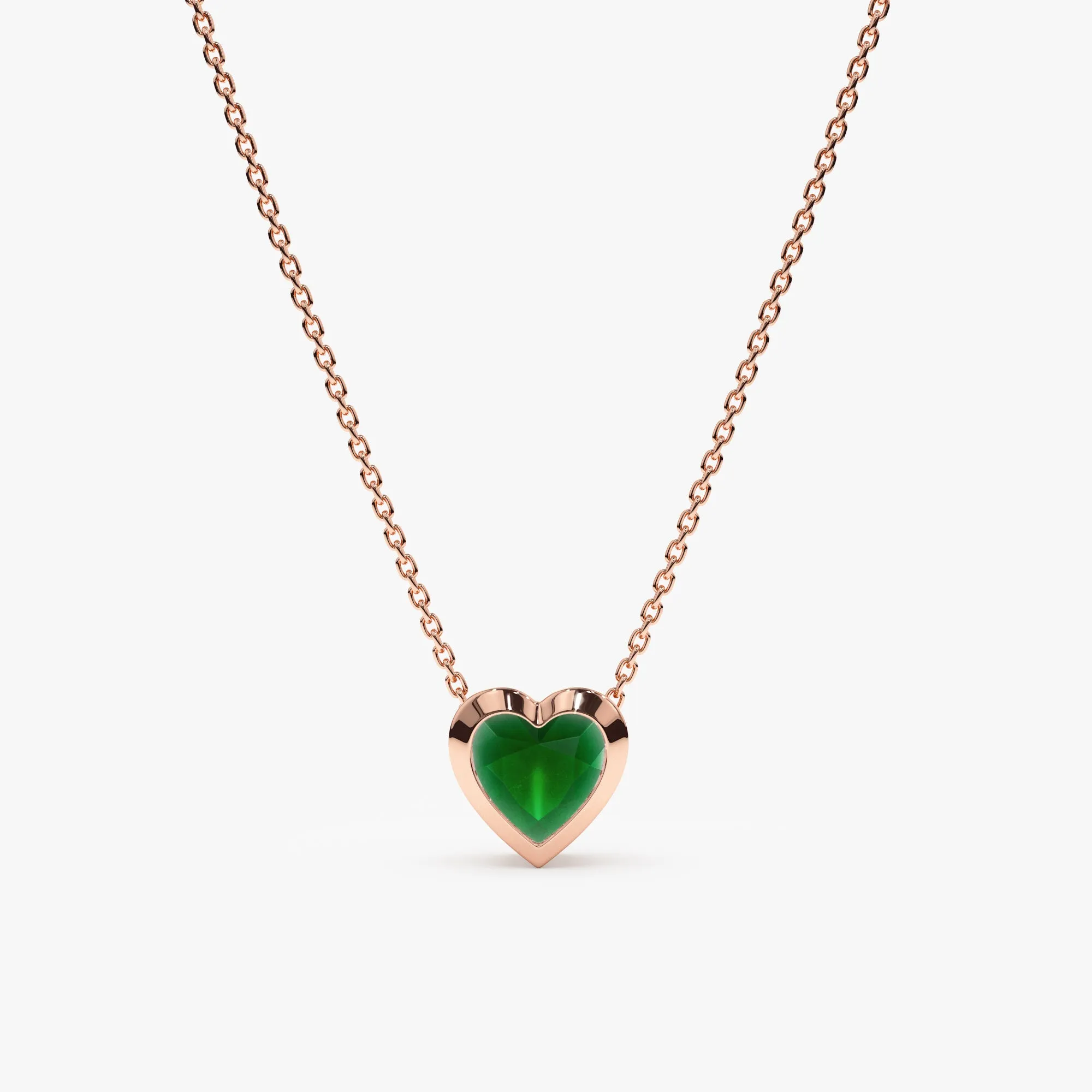 Emerald Heart Necklace, Ashly SARAHELISE
