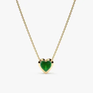 Emerald Heart Necklace, Ashly SARAHELISE