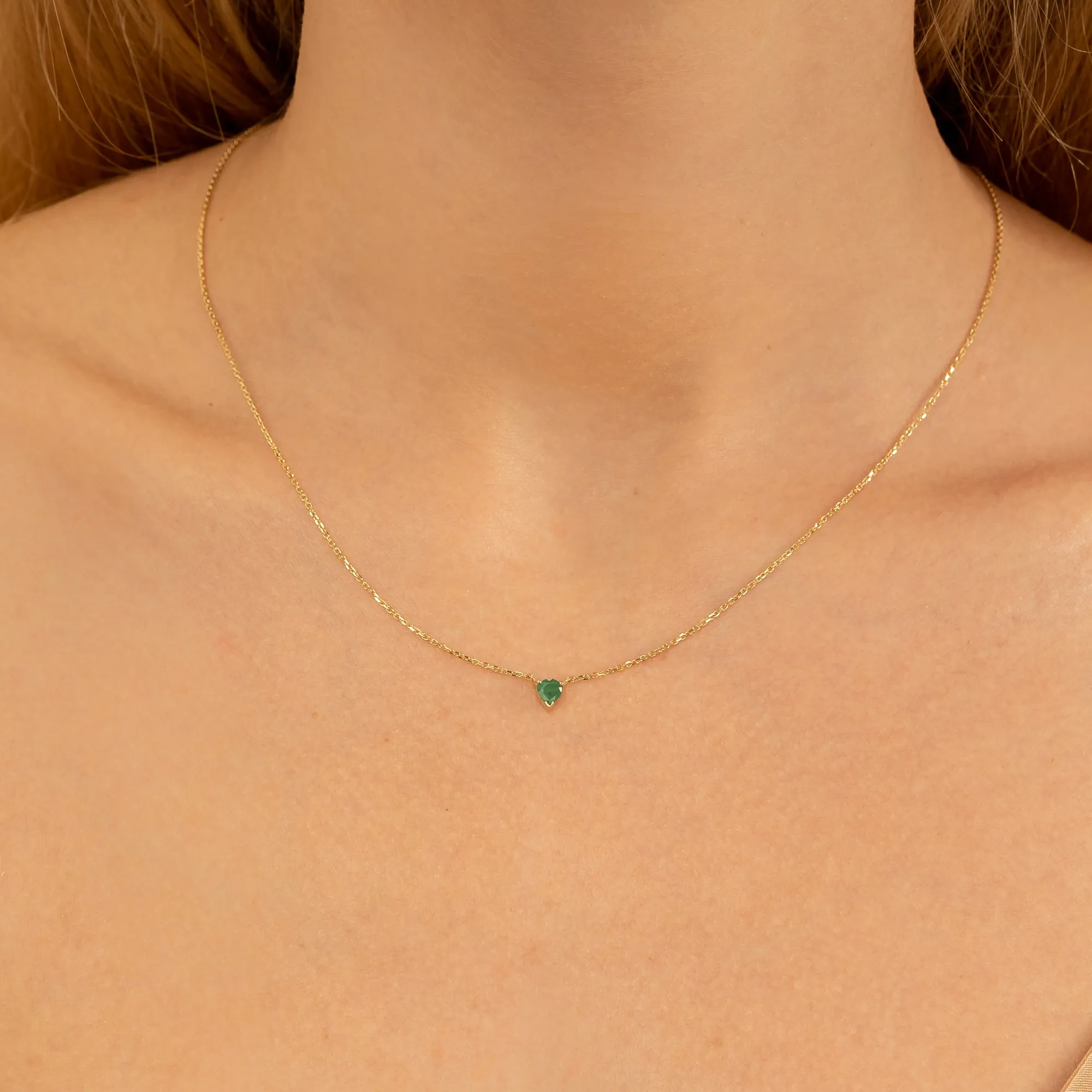 Emerald Heart Necklace, Corin SARAHELISE