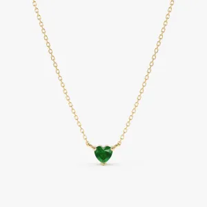 Emerald Heart Necklace, Corin SARAHELISE