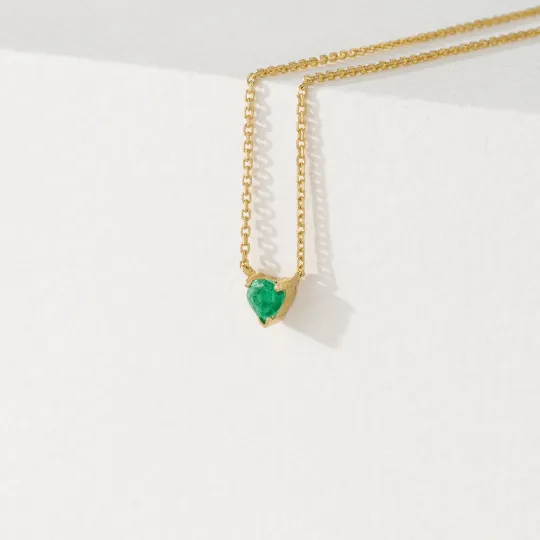 Emerald Heart Necklace, Corin SARAHELISE