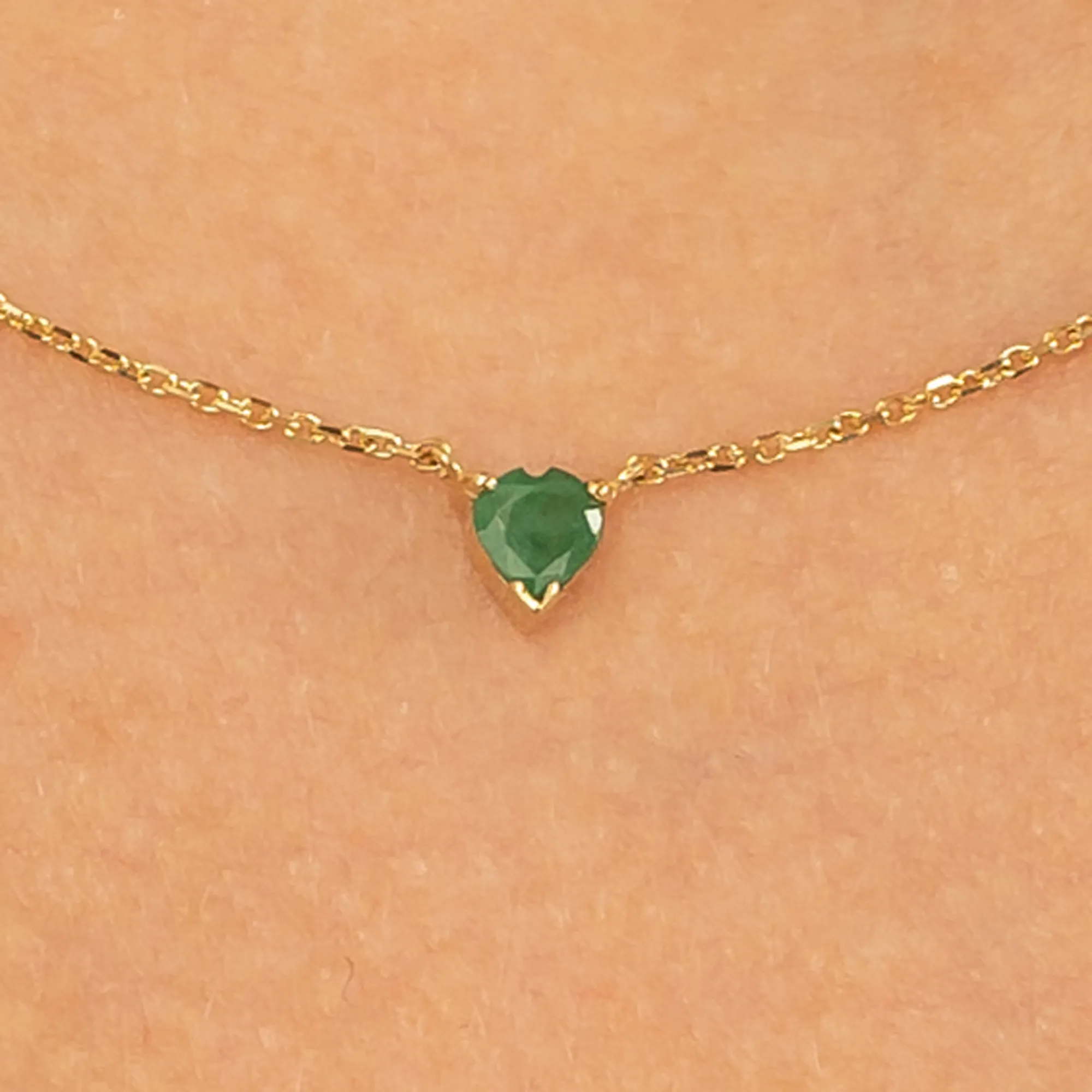 Emerald Heart Necklace, Corin SARAHELISE