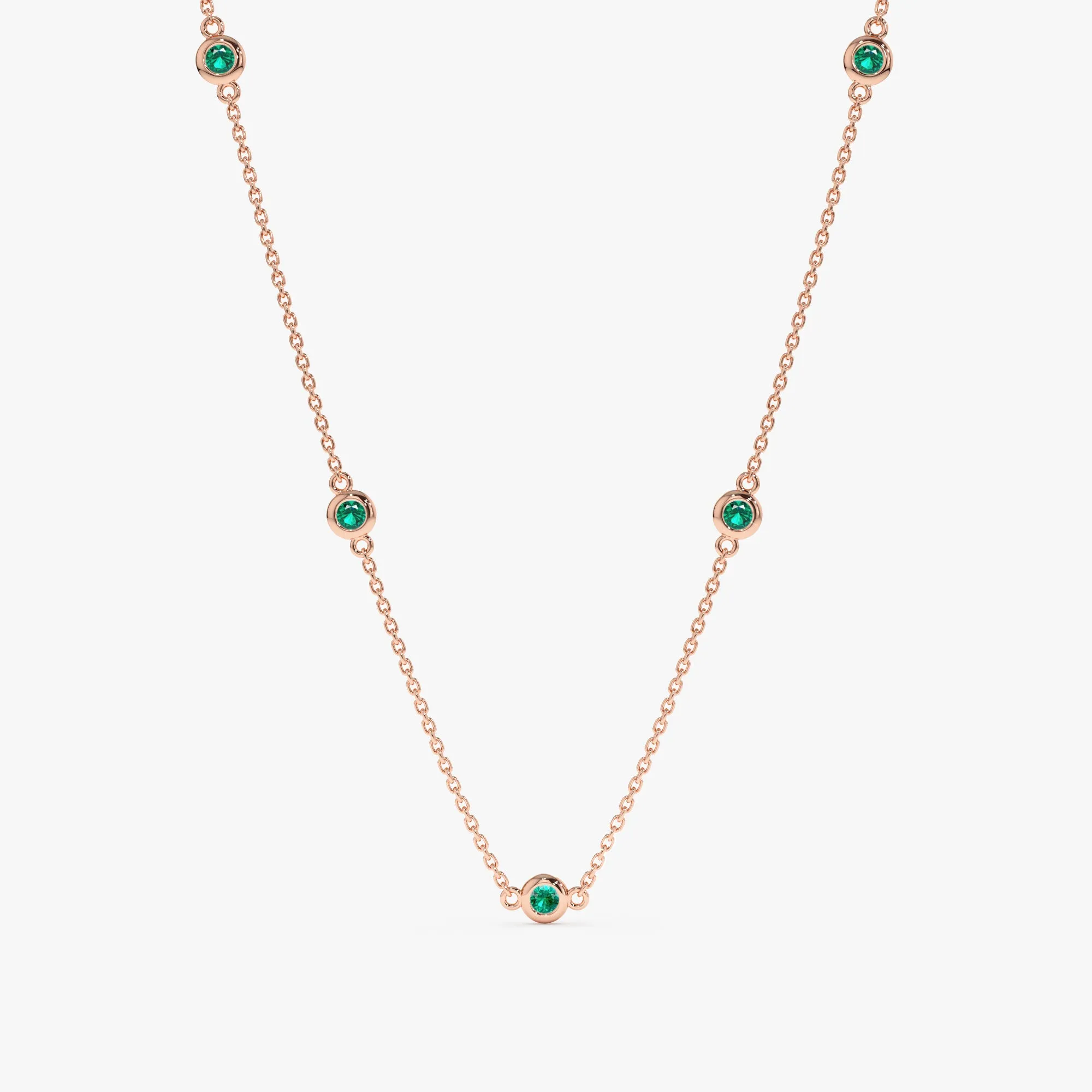 Emerald Station Necklace, Gwen SARAHELISE