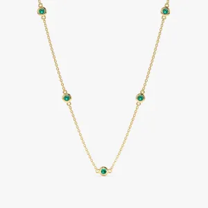Emerald Station Necklace, Gwen SARAHELISE
