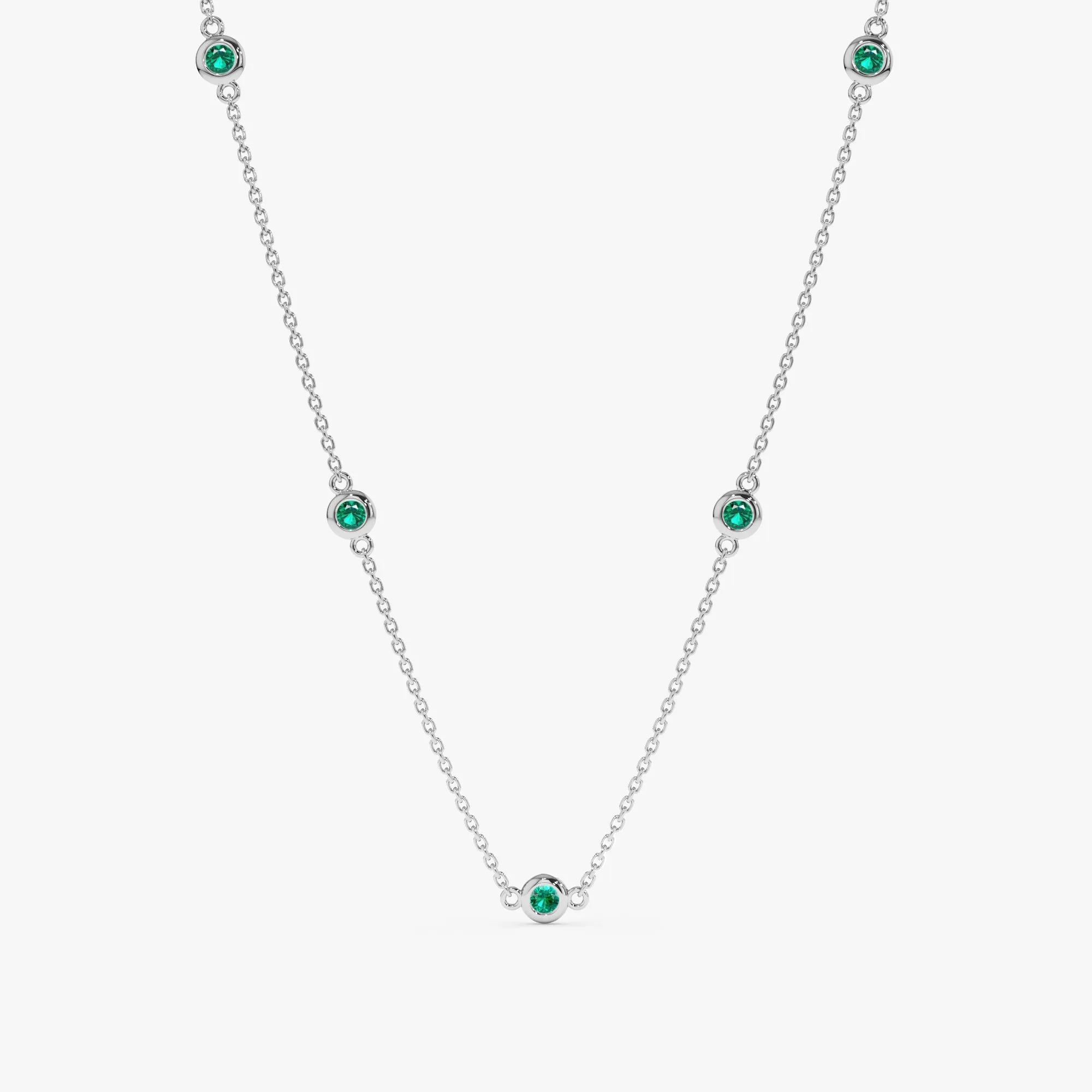 Emerald Station Necklace, Gwen SARAHELISE