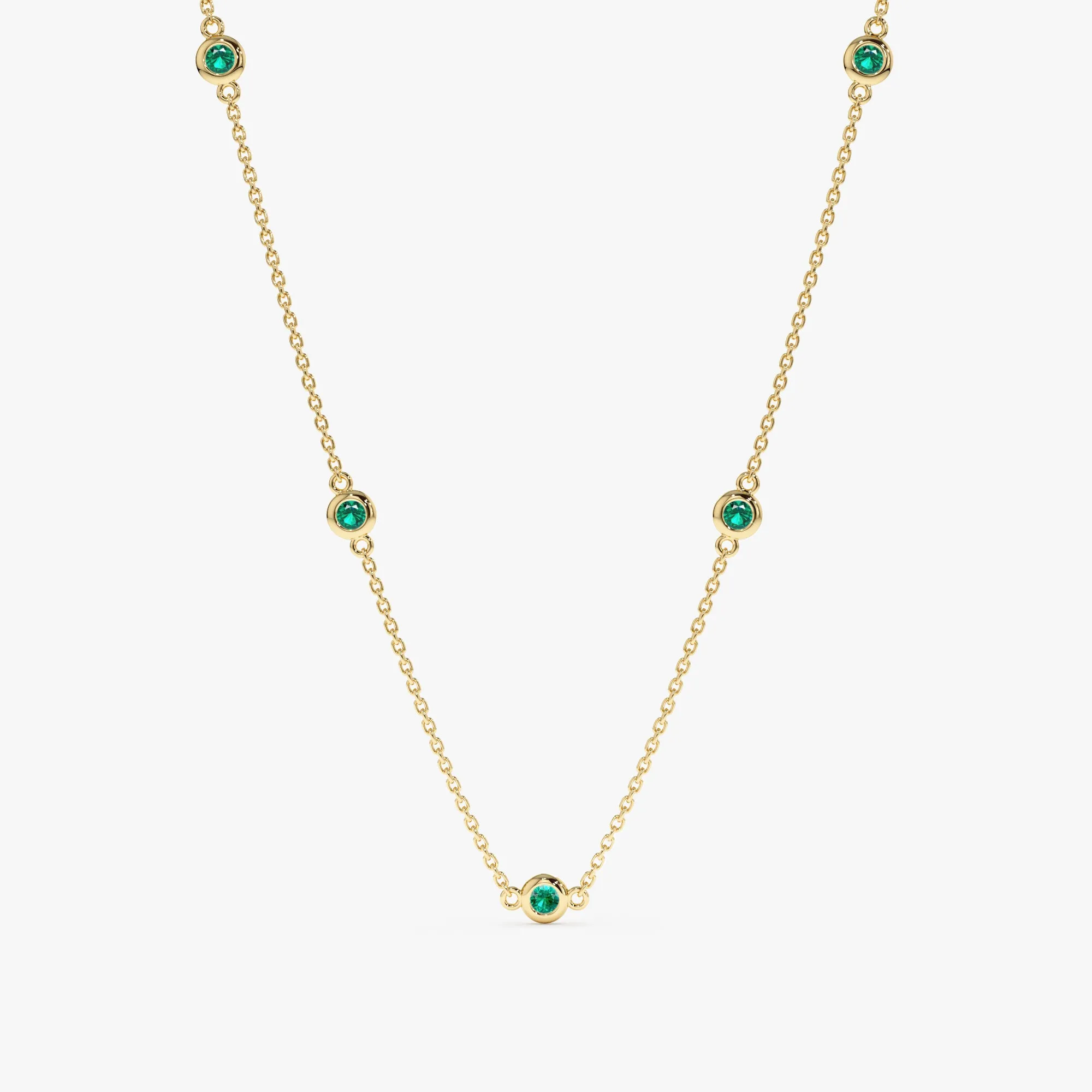 Emerald Station Necklace, Gwen SARAHELISE