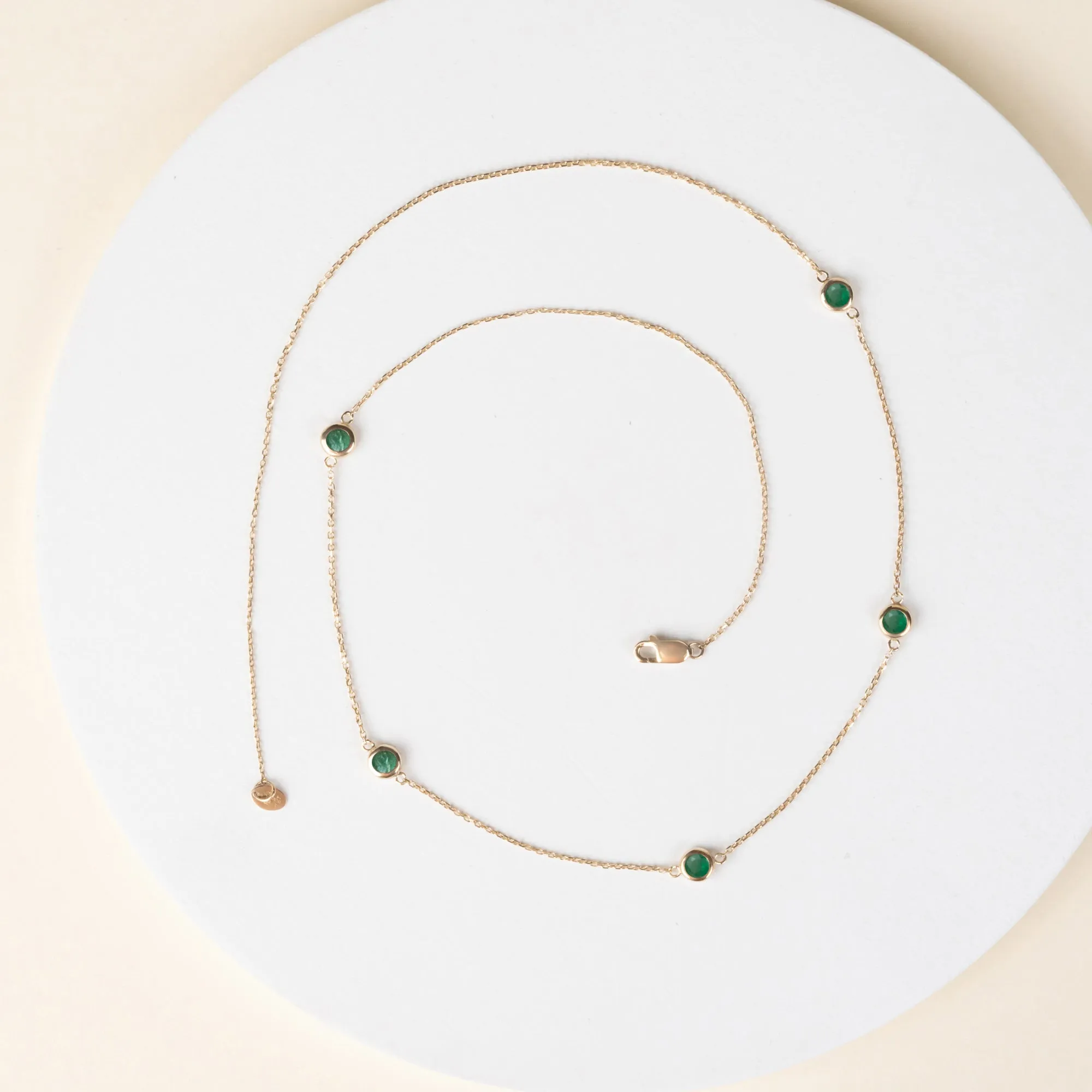 Emerald Station Necklace, Gwen SARAHELISE
