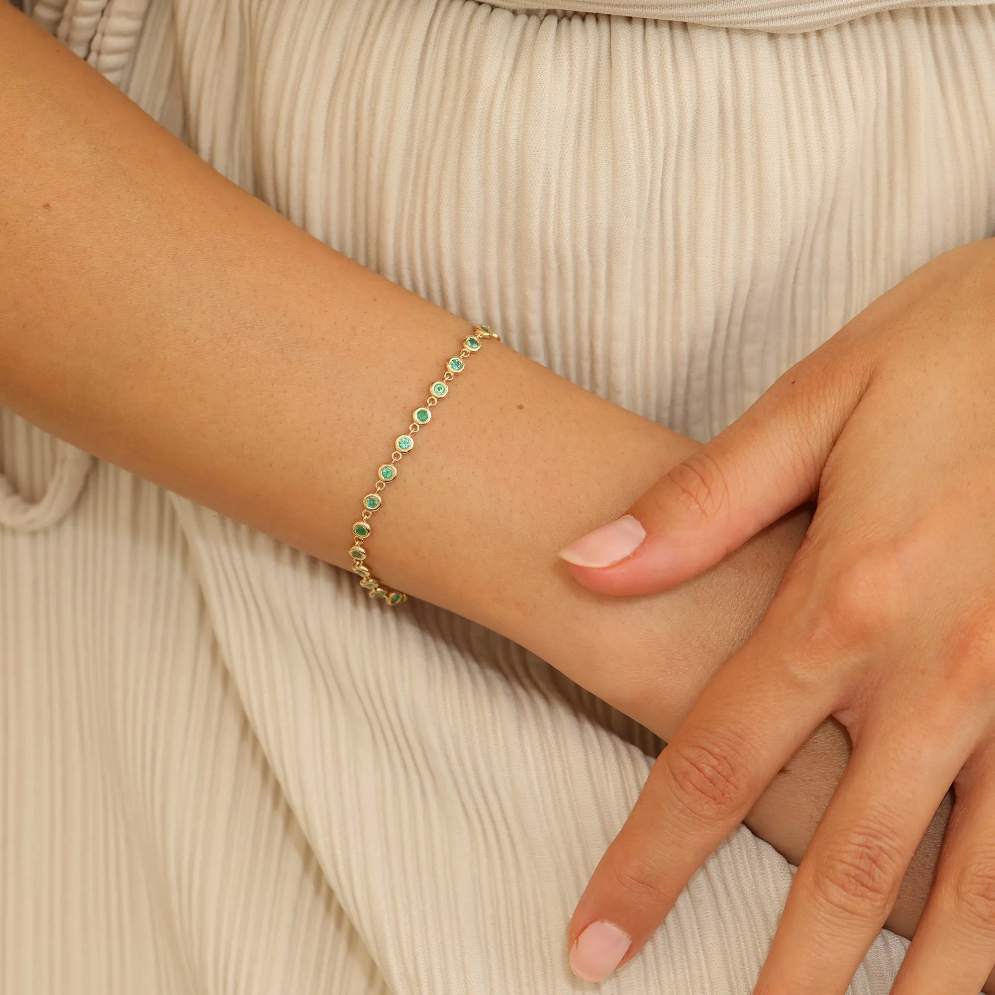 Emerald Tennis Bracelet, Petra SARAHELISE