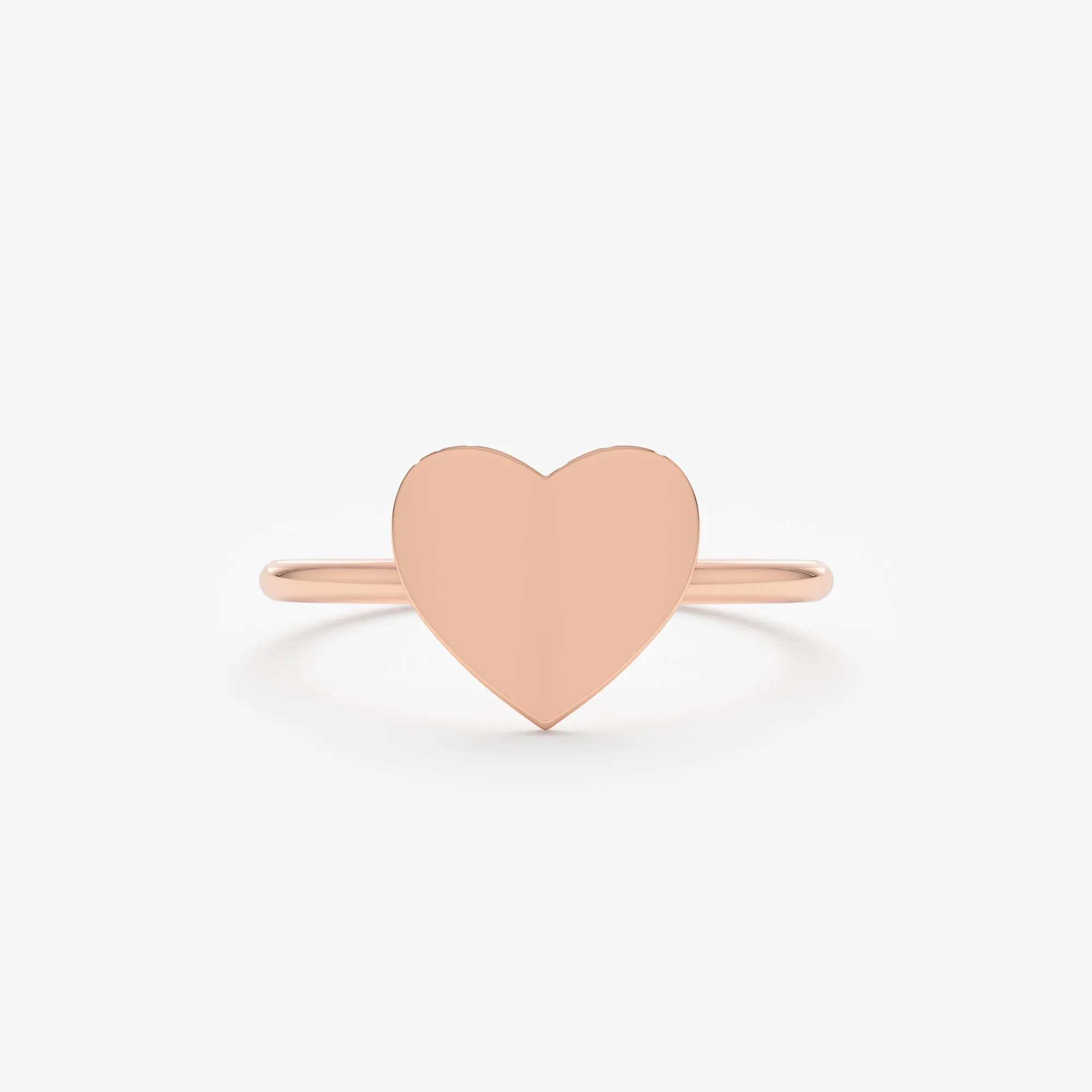Engravable Heart Ring In Solid Gold, Kate SARAHELISE
