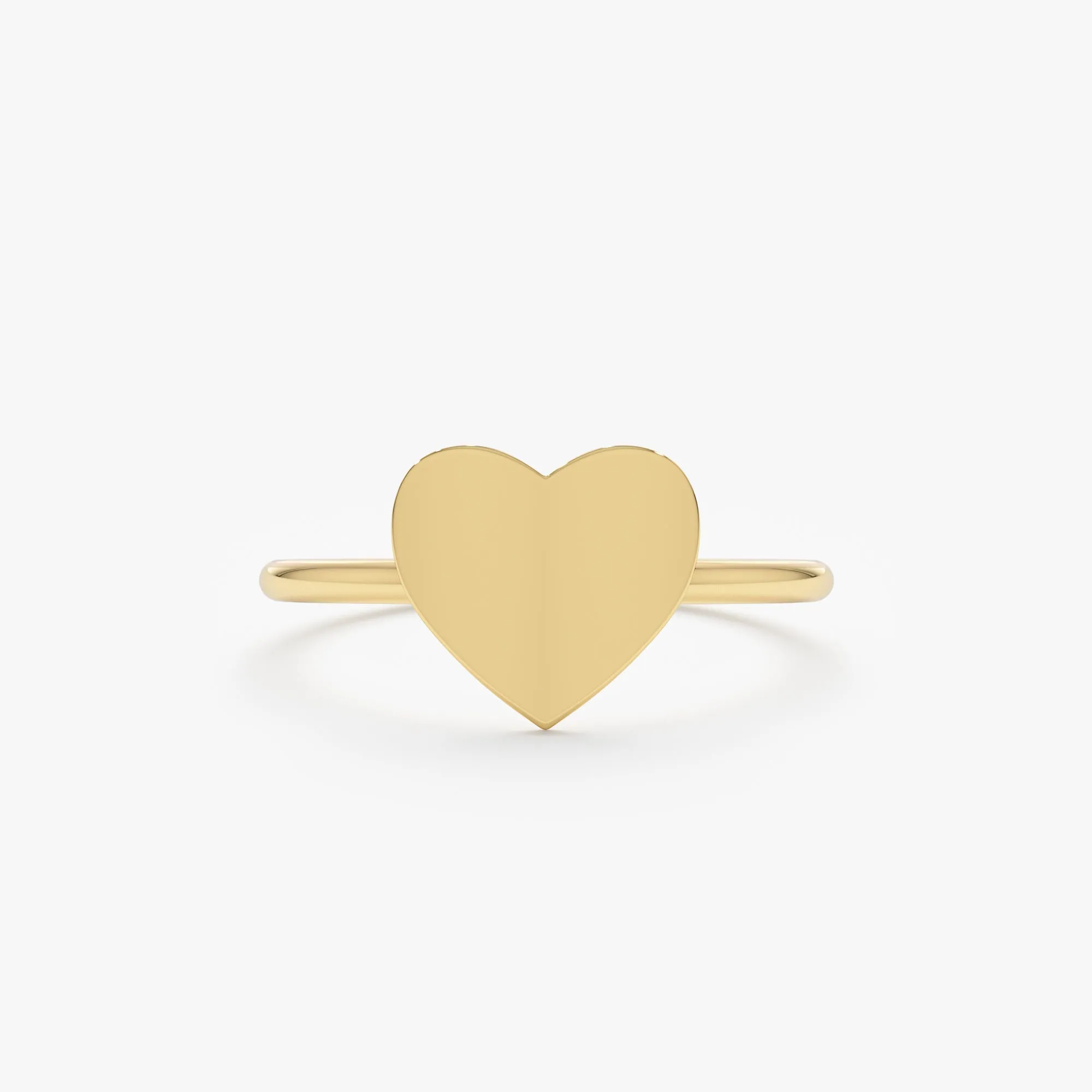 Engravable Heart Ring In Solid Gold, Kate SARAHELISE
