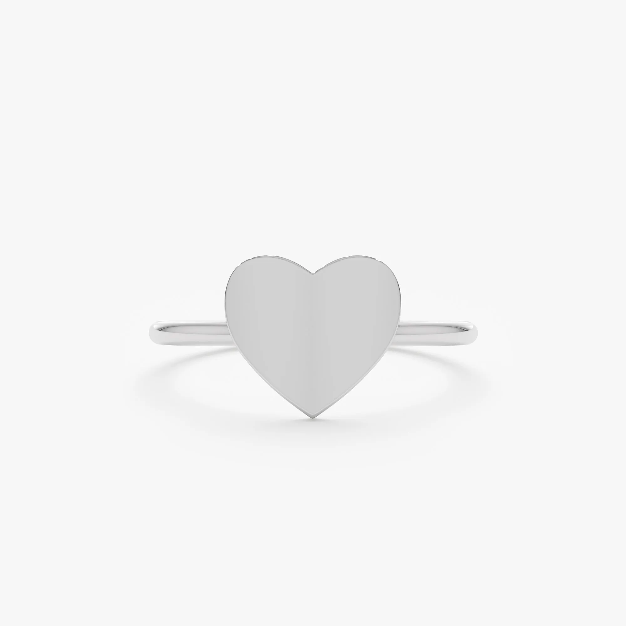 Engravable Heart Ring In Solid Gold, Kate SARAHELISE