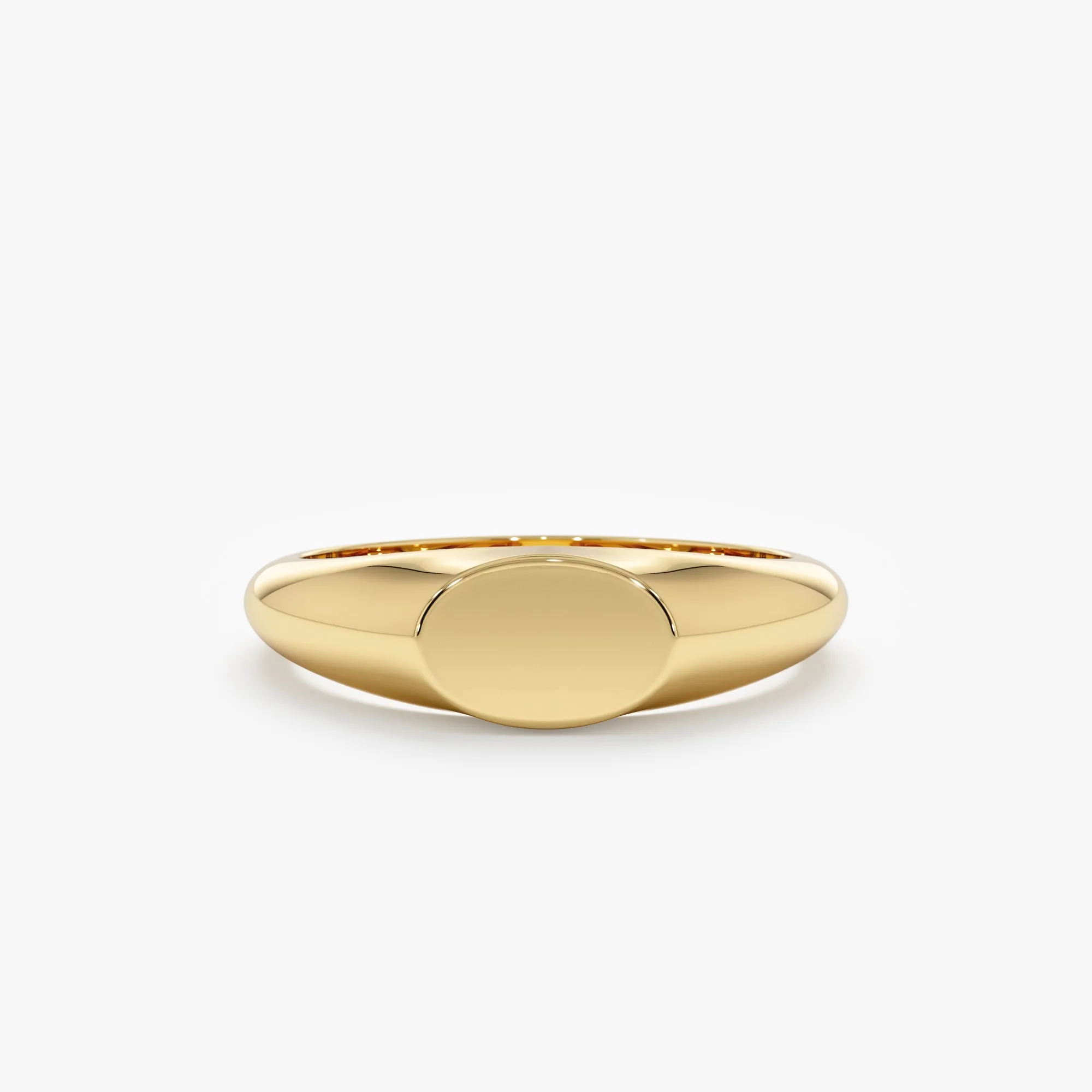 Engravable Oval Signet Ring, Trina SARAHELISE