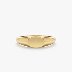 Engravable Oval Signet Ring, Trina SARAHELISE