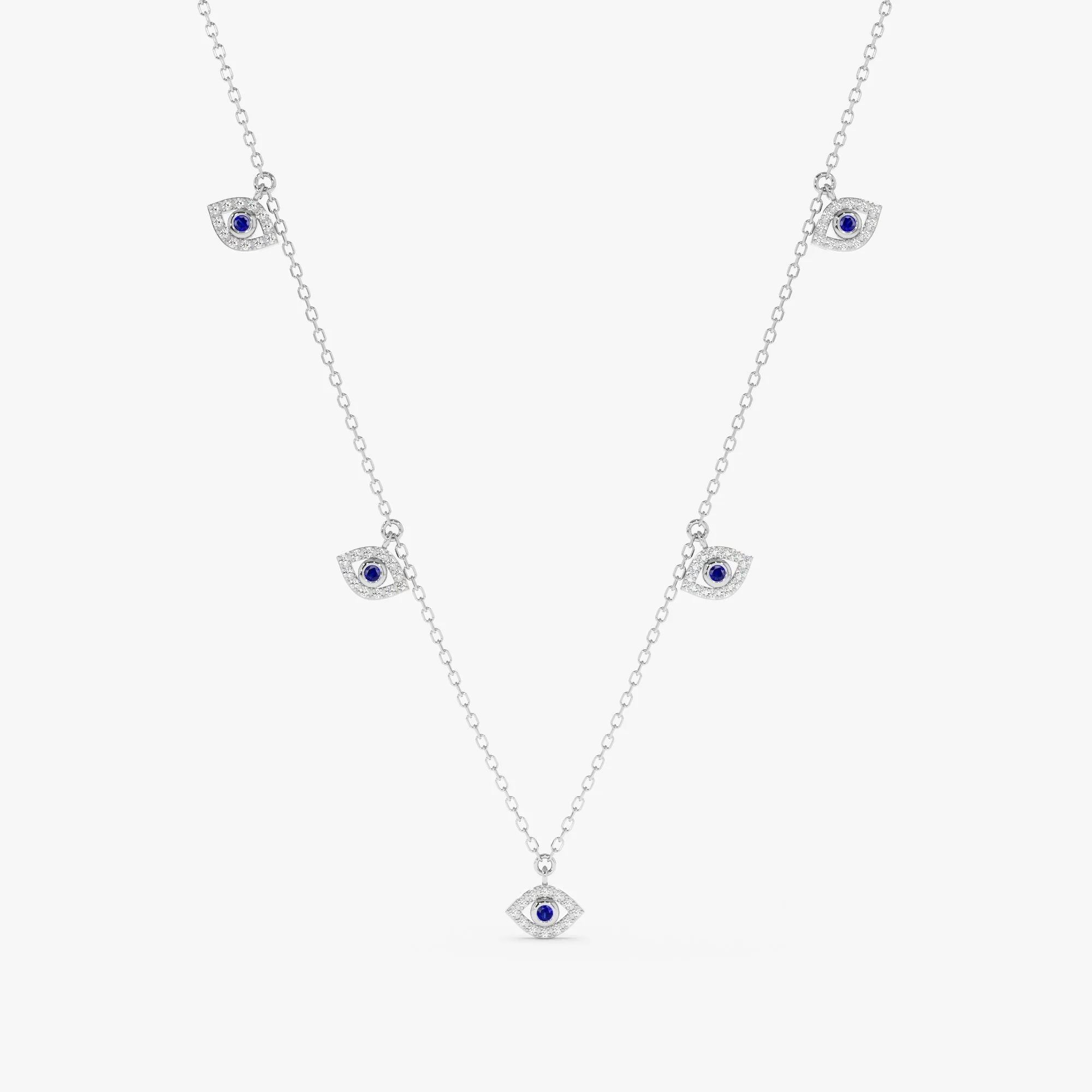 Evil Eye Charms Necklace, Lucille SARAHELISE