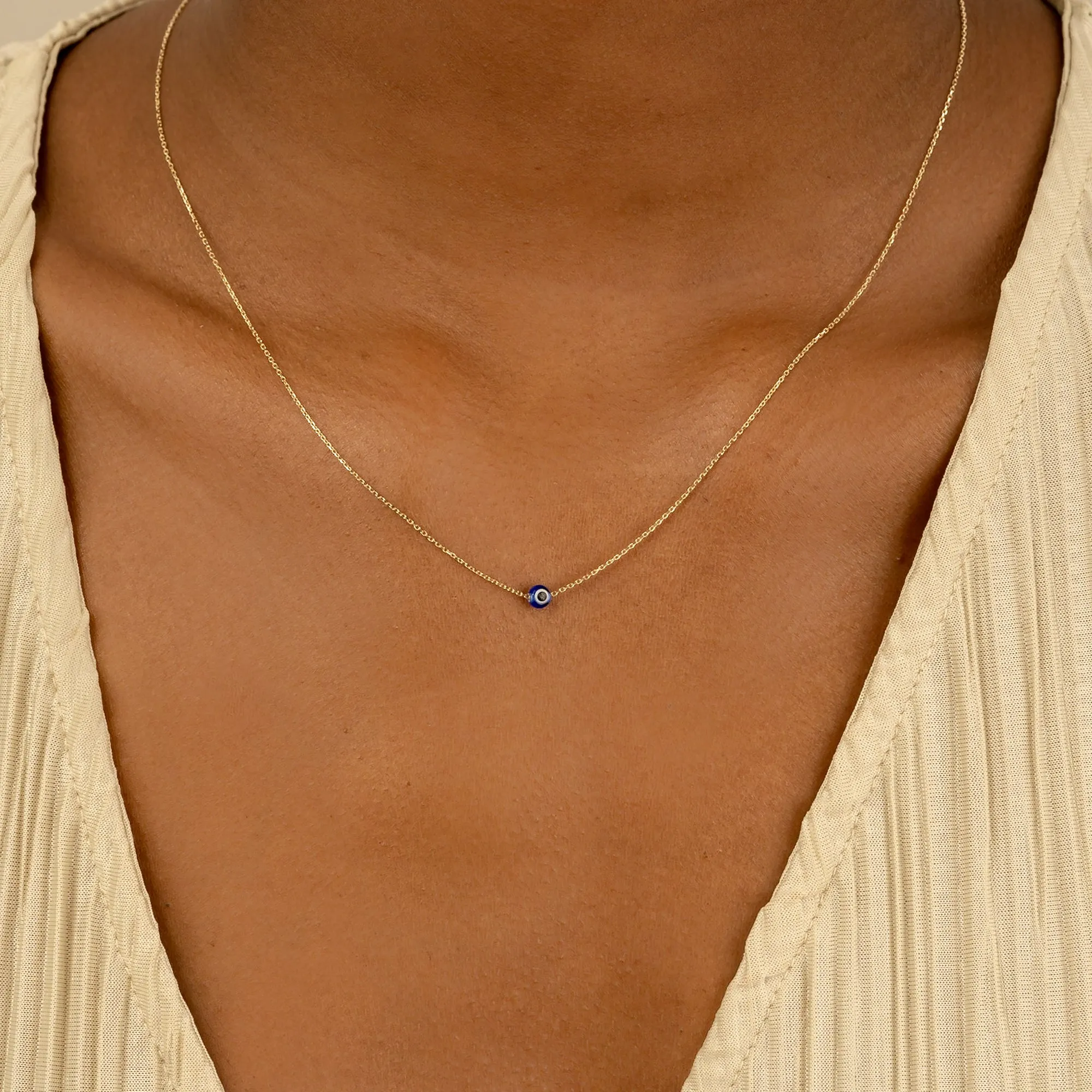 Evil Eye Glass Bead Necklace, Gabriella SARAHELISE