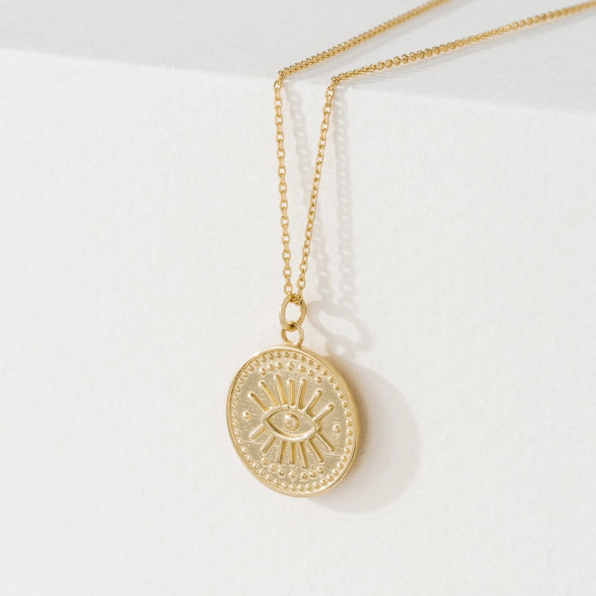 Evil Eye Medallion Necklace, Ada SARAHELISE