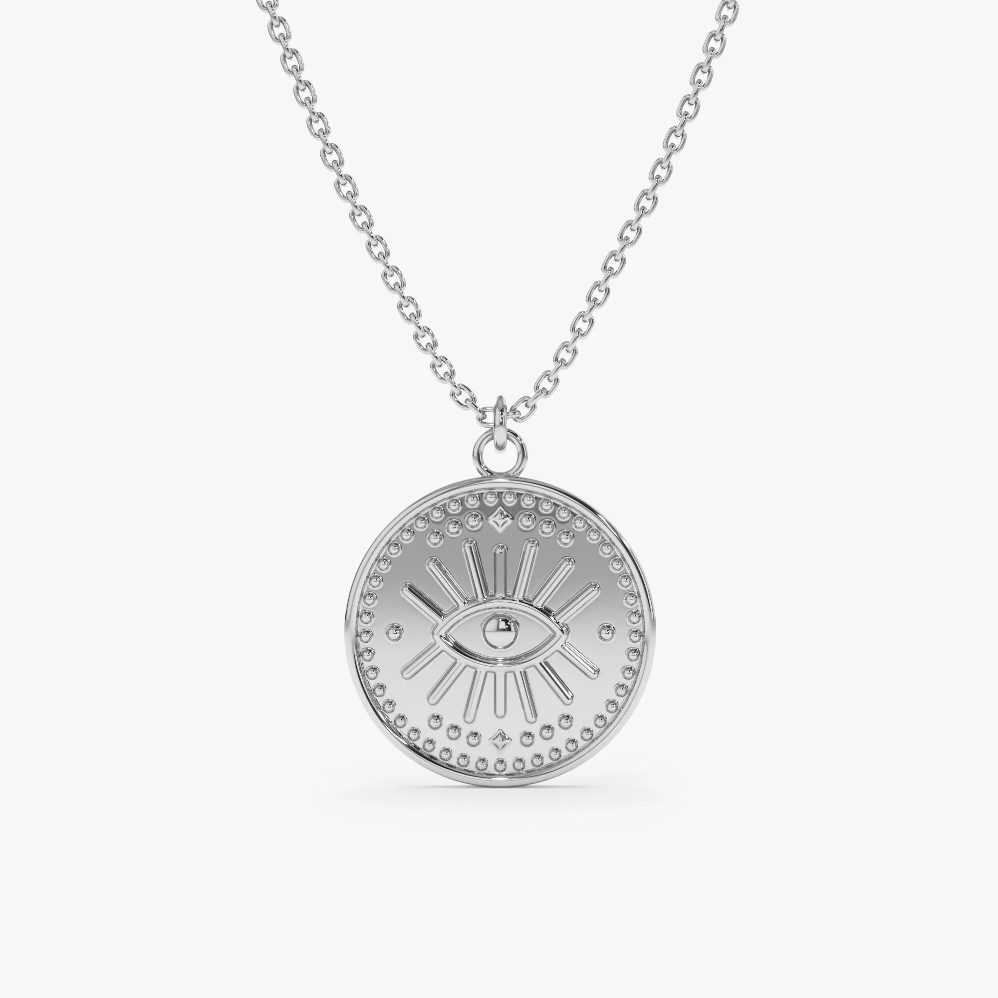 Evil Eye Medallion Necklace, Ada SARAHELISE