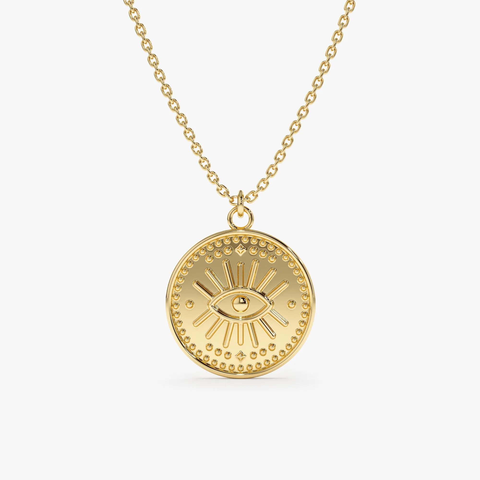 Evil Eye Medallion Necklace, Ada SARAHELISE