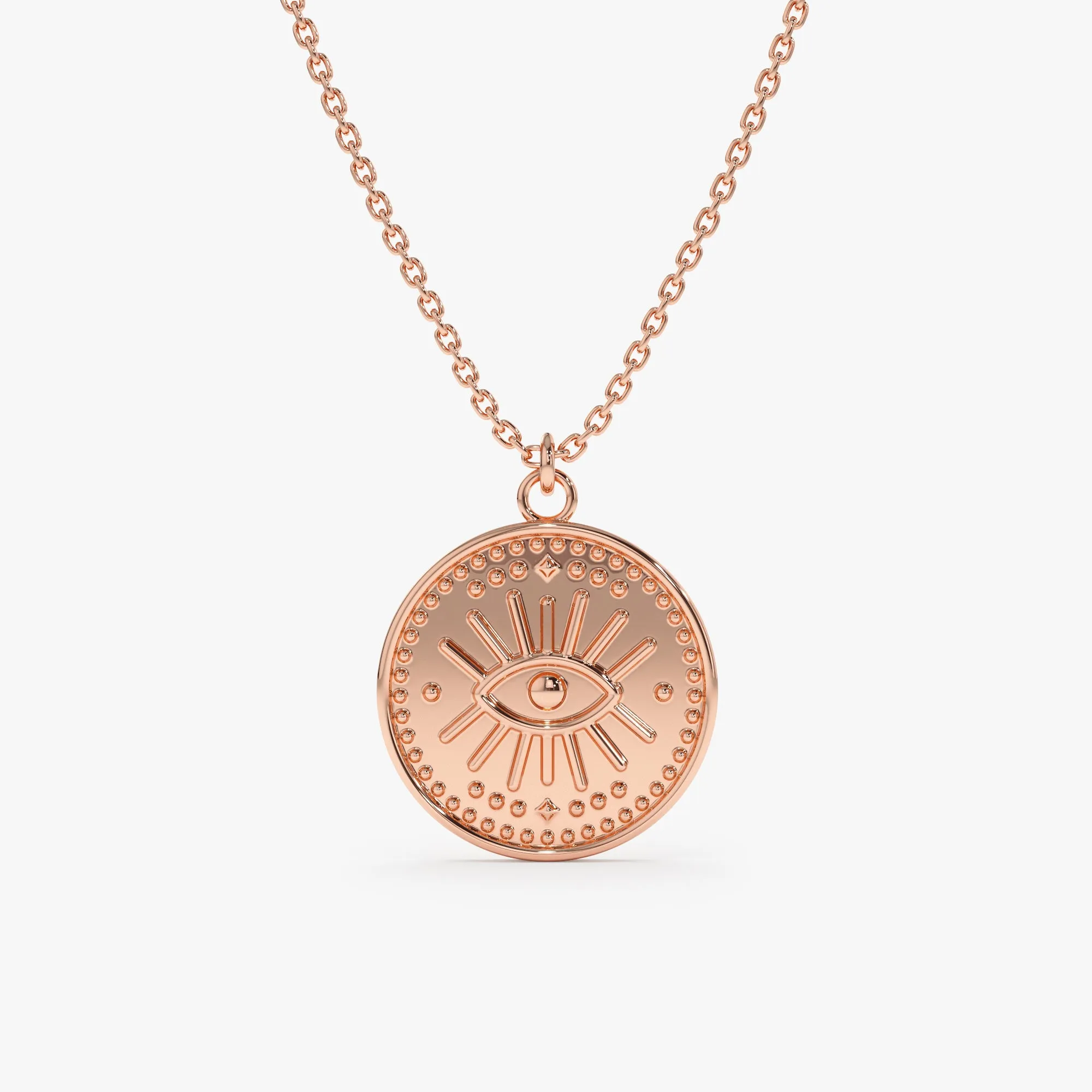 Evil Eye Medallion Necklace, Ada SARAHELISE