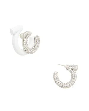 Ferragamo Mismatched Gancini Earrings