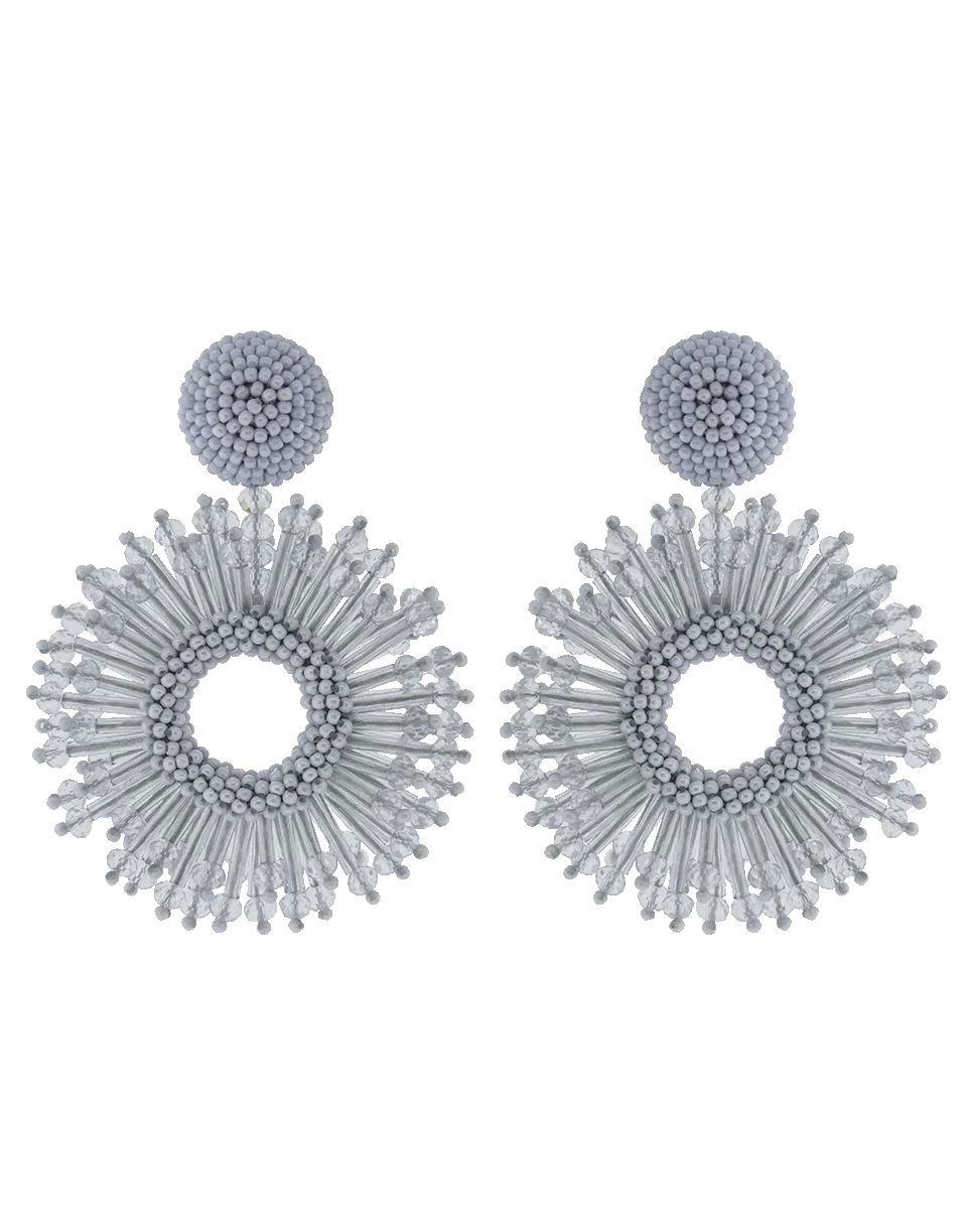 Firework Beaded Hoop Earrings