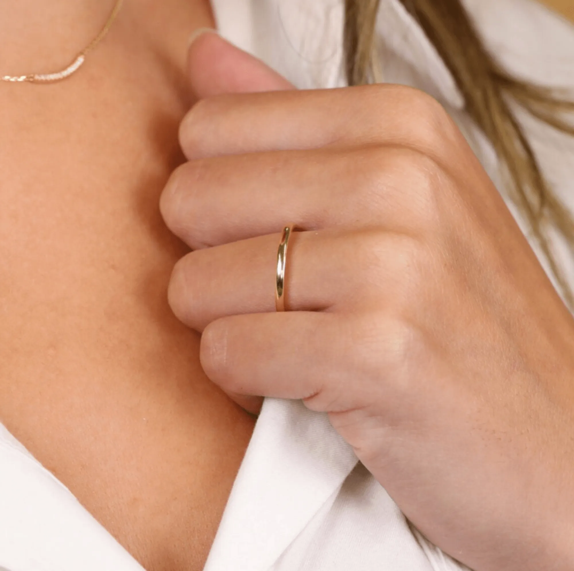 Flat Top Design Wedding Band - 1.5 mm, Megan SARAHELISE