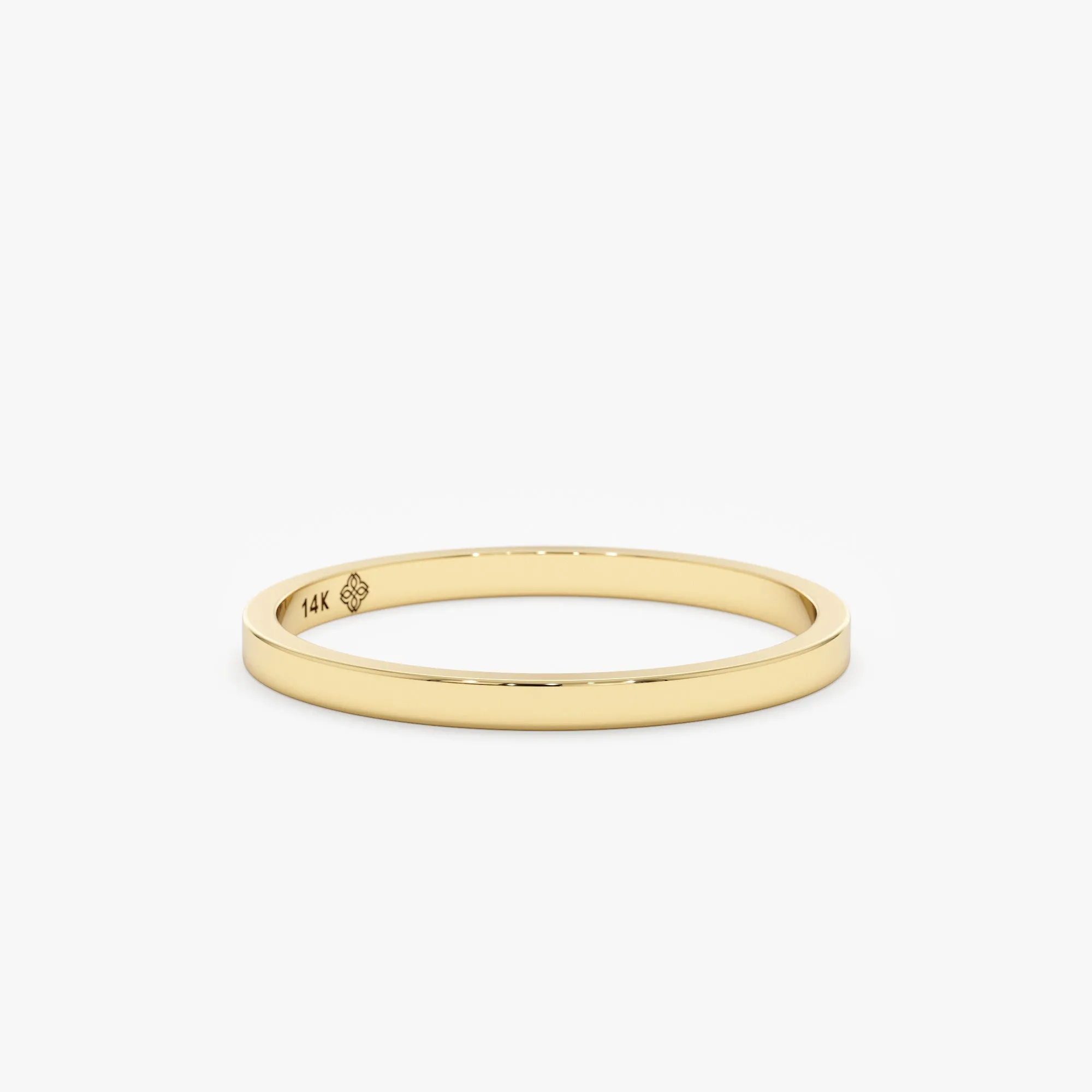 Flat Top Design Wedding Band - 1.5 mm, Megan SARAHELISE