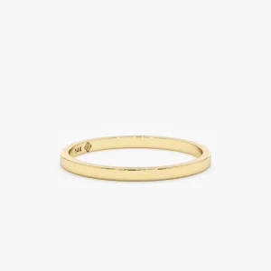 Flat Top Design Wedding Band - 1.5 mm, Megan SARAHELISE