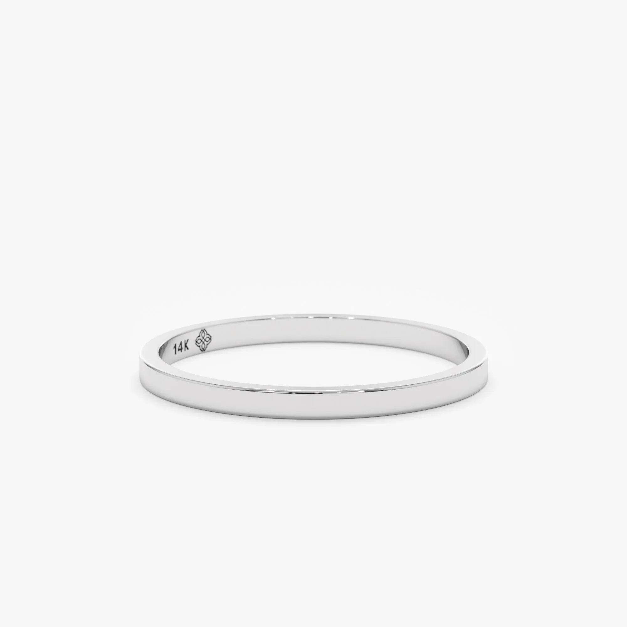 Flat Top Design Wedding Band - 1.5 mm, Megan SARAHELISE