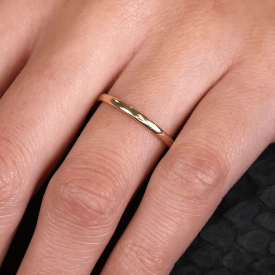 Flat Top Design Wedding Band - 1.5 mm, Megan SARAHELISE