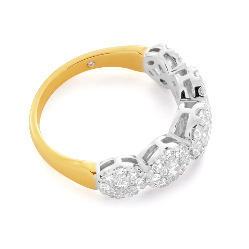 Flawless 1 Carat 9ct Yellow & White Gold Diamond Ring Shiels