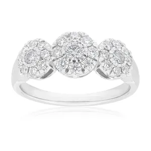 Flawless Cut 9ct White Gold with 0.60 carat of Diamonds Shiels