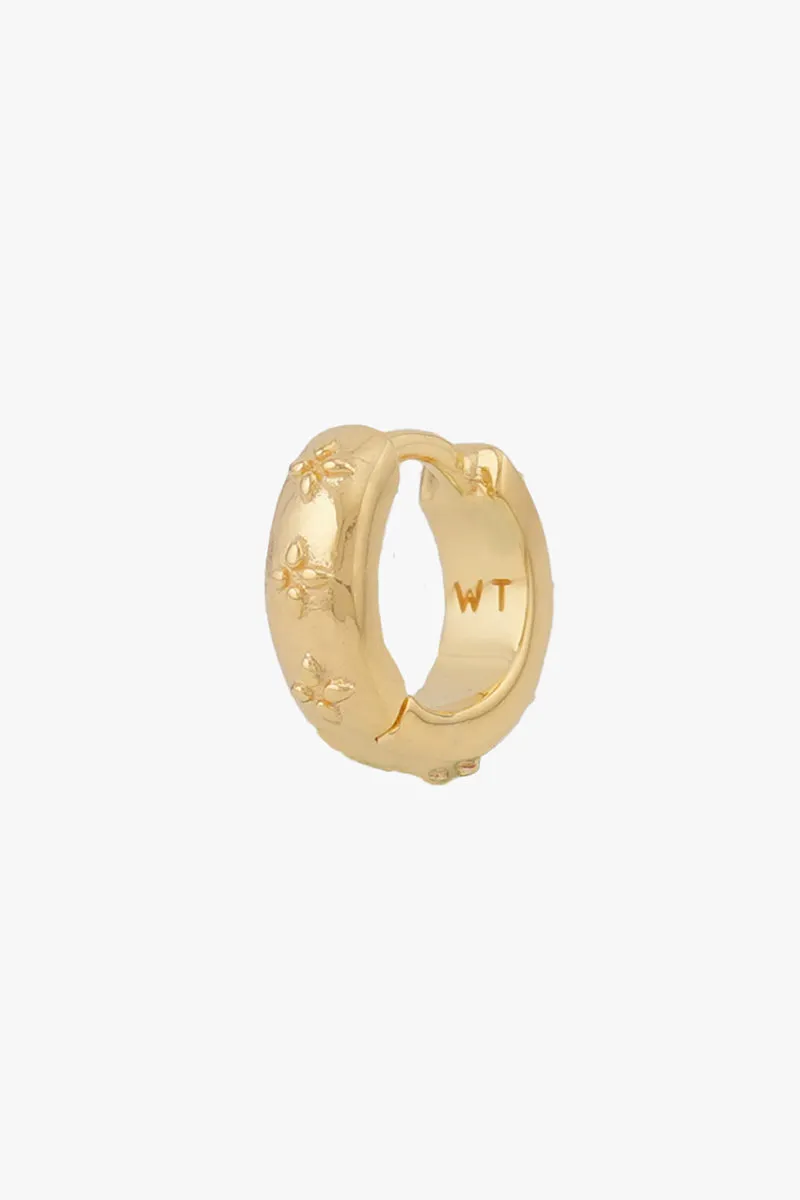 Floral Embrace Huggie Gold Plated Wildthings Collectables
