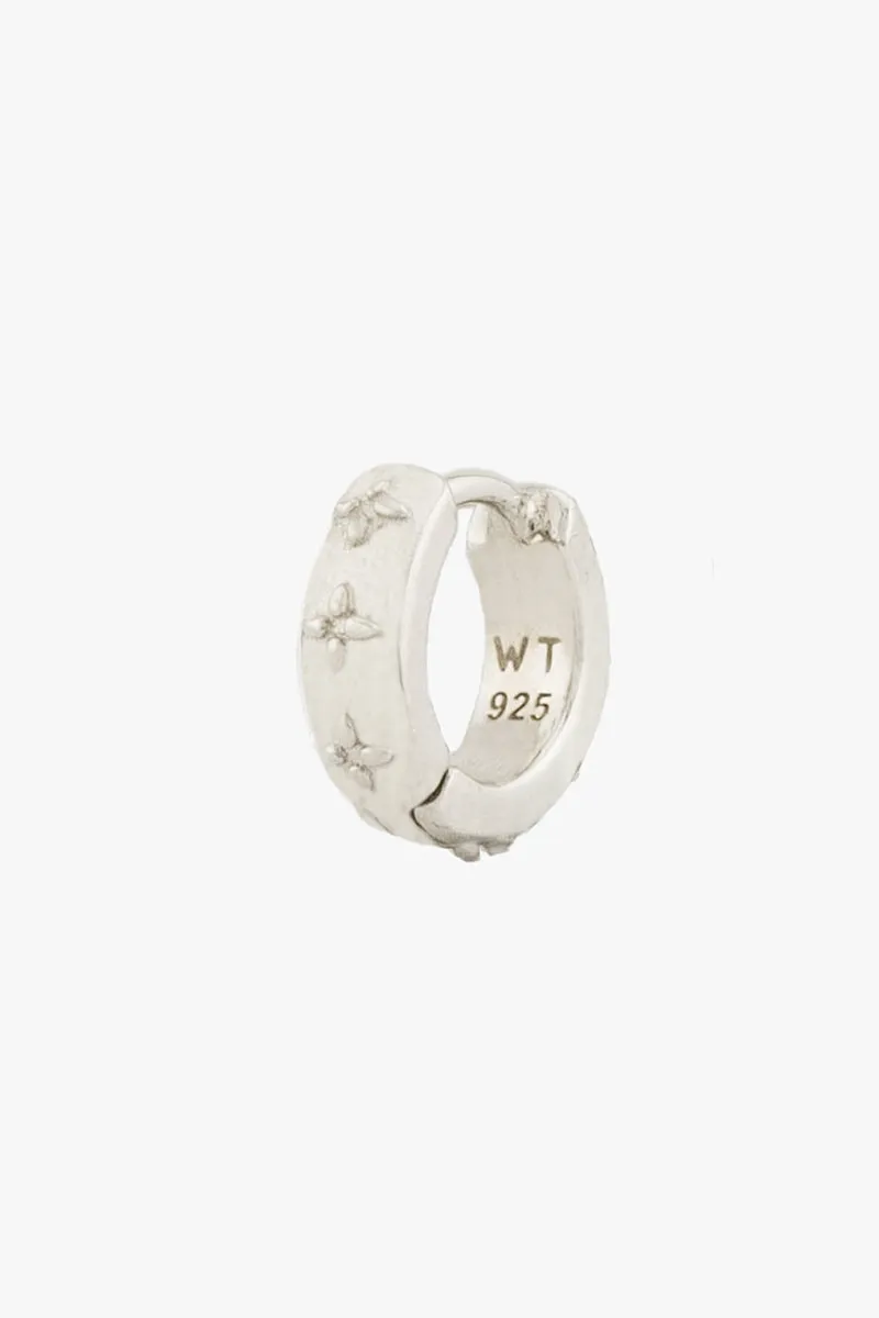 Floral Embrace Huggie Silver Wildthings Collectables