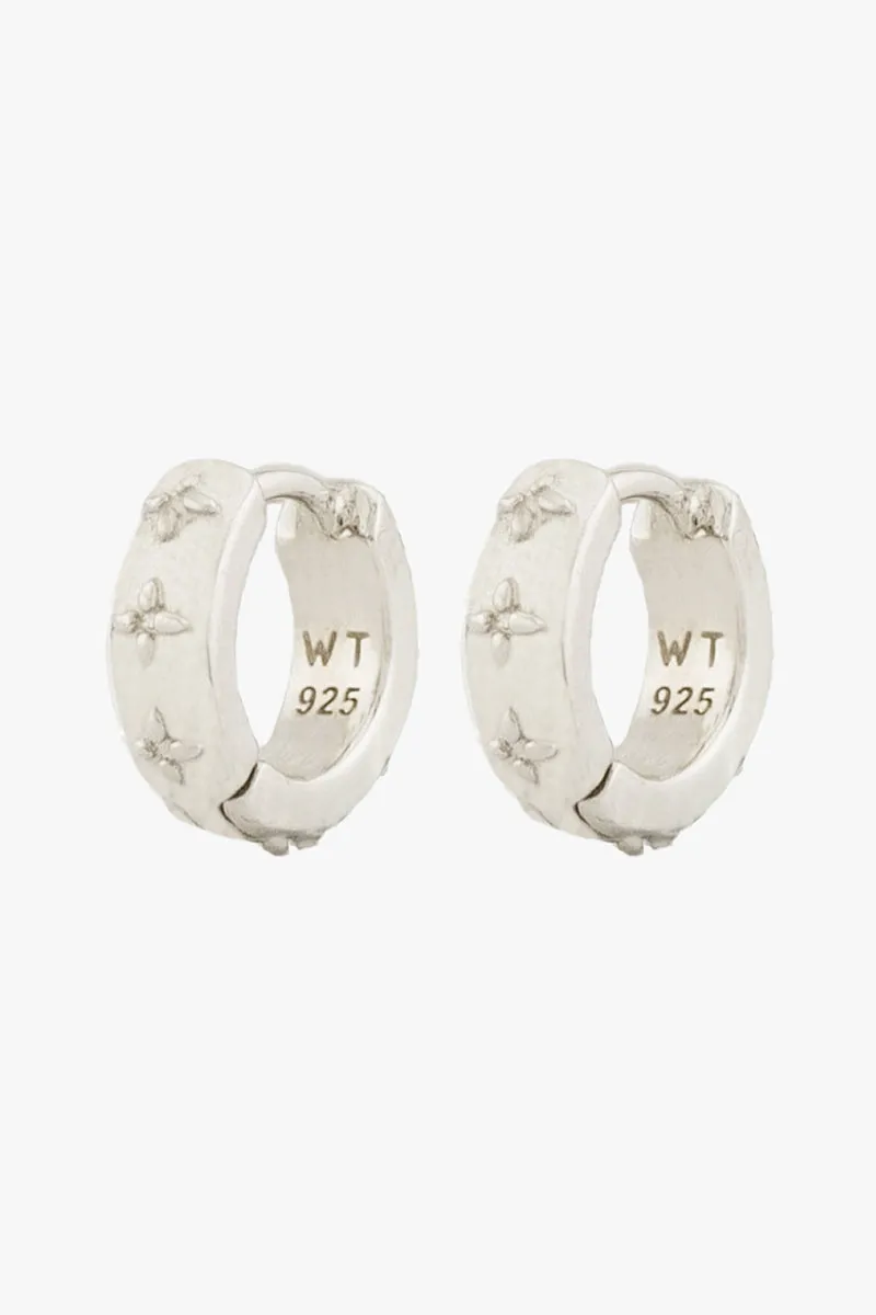 Floral Embrace Huggie Silver Wildthings Collectables